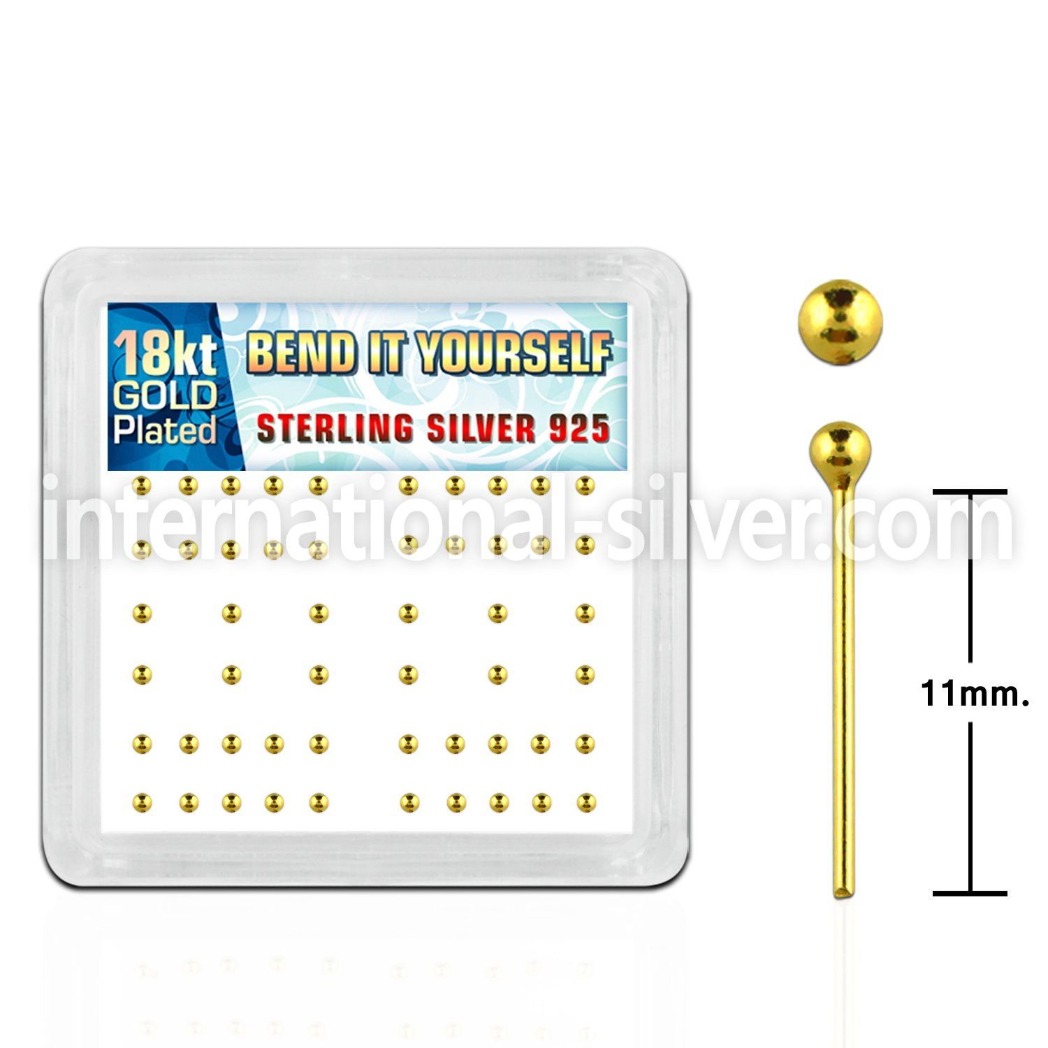 nyx18b bend it to fit nose studs silver 925 nose