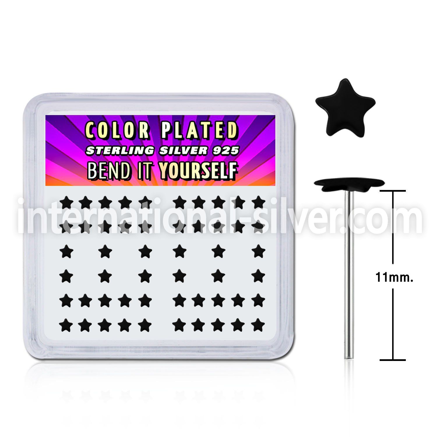 nyxsak bend it to fit nose studs silver 925 nose