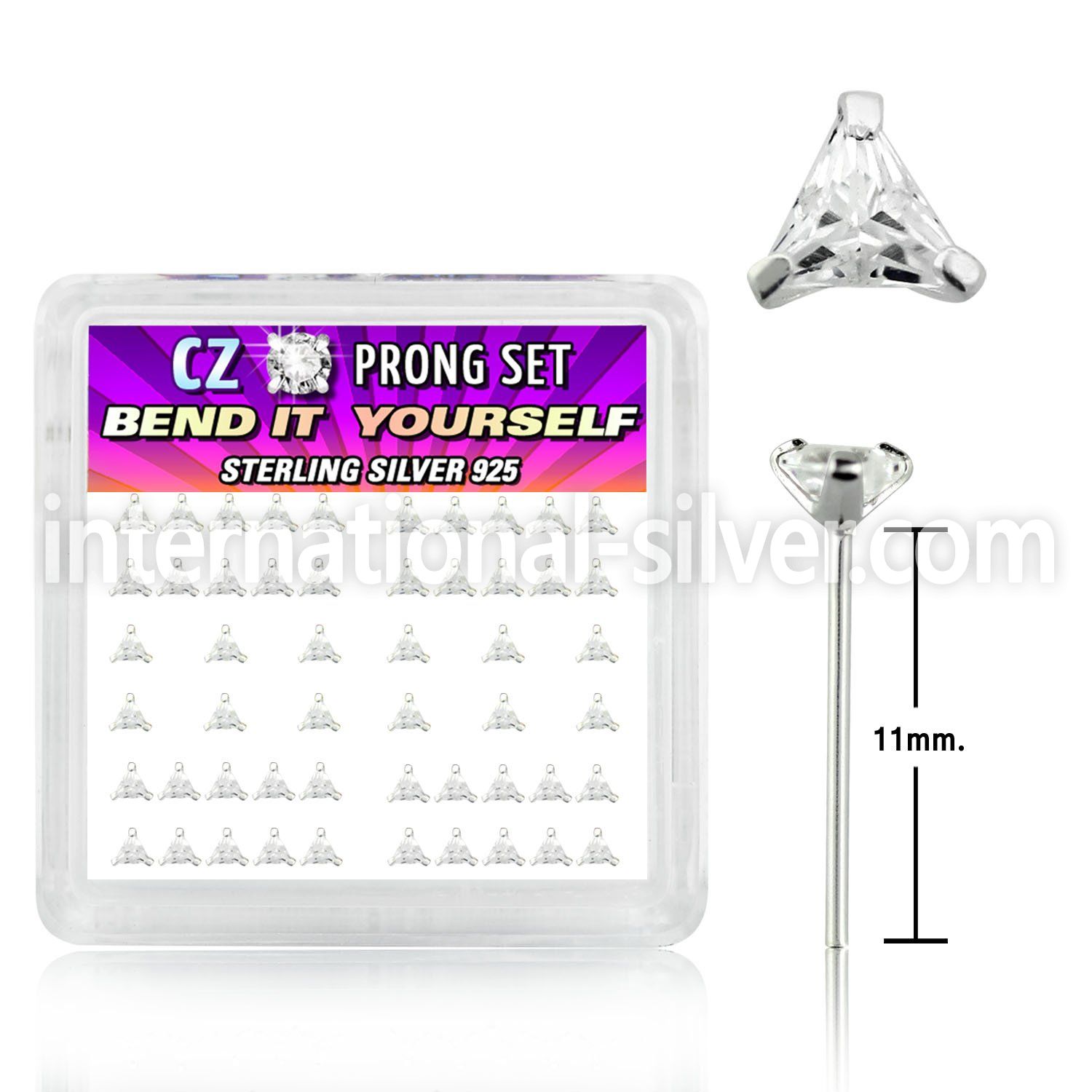 nyzbtc bend it to fit nose studs silver 925 nose