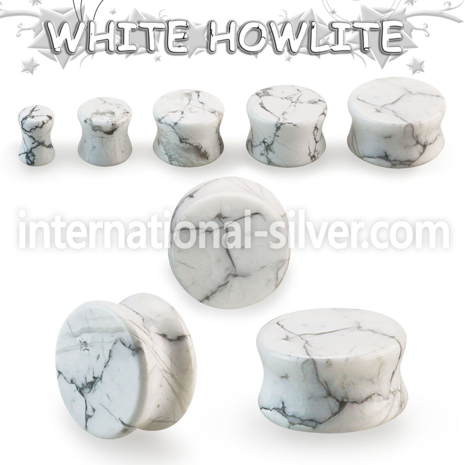 pgsnn wood bone horn & stones plugs ear  lobe  piercing