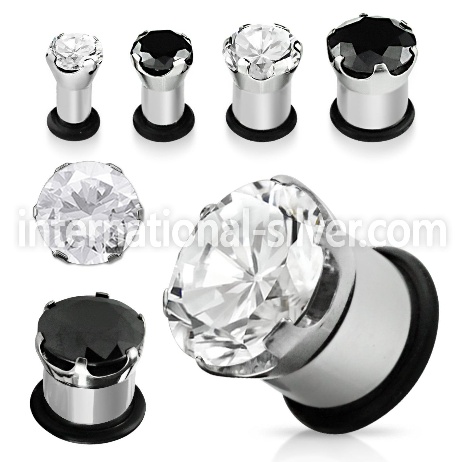 pgz plugs gauges surgical steel 316l ear lobe