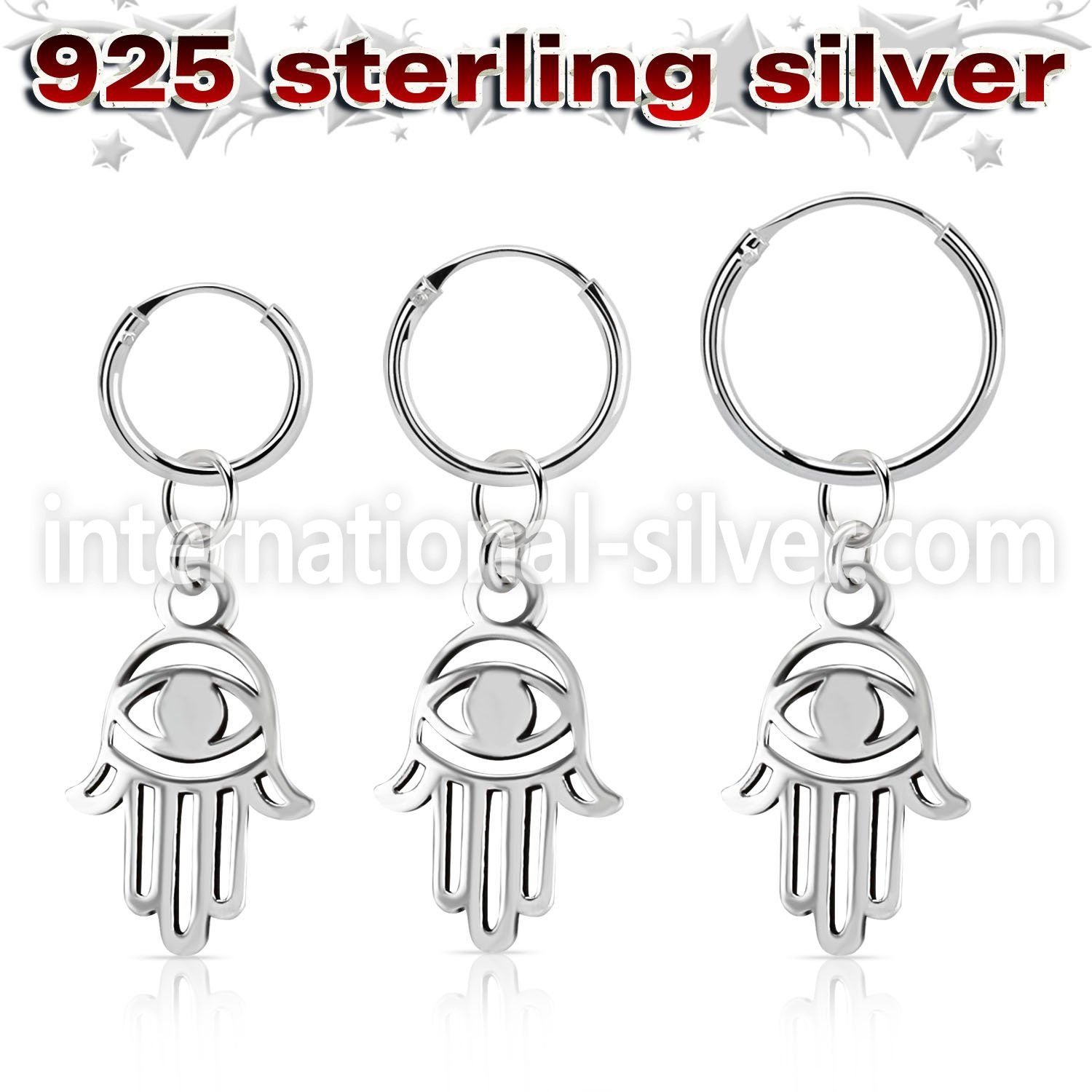 phod39 925 silver ear ring ear stud piercing