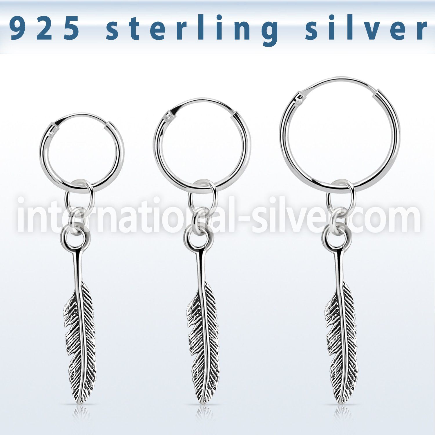 phod47 925 silver ear ring ear stud piercing