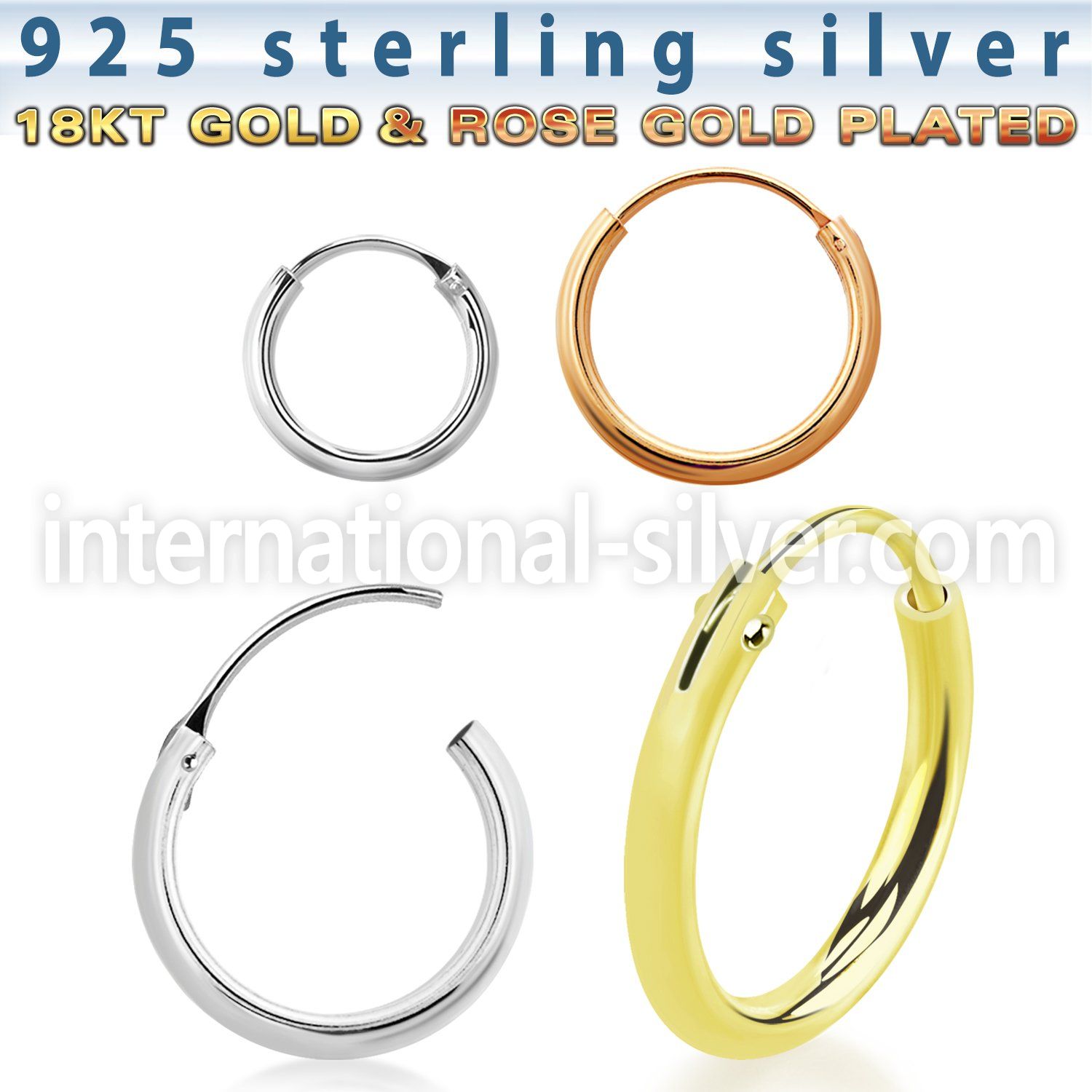 phol pair sterling silver hoop earrings