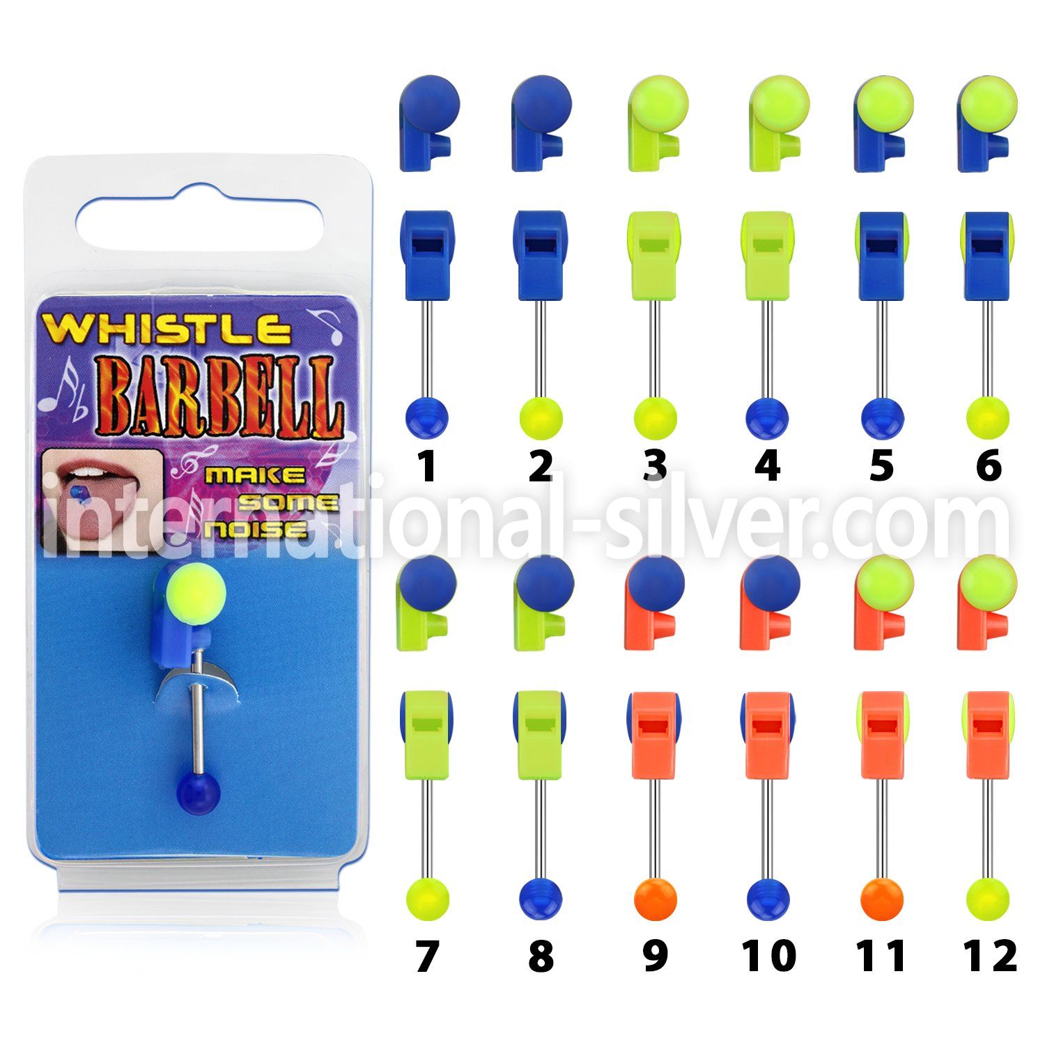 pkbb1 straight barbells surgical steel 316l with acrylic parts tongue