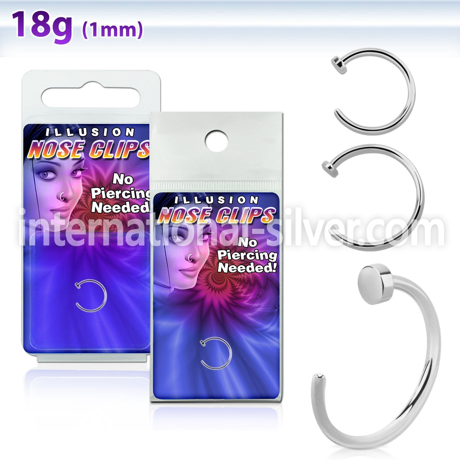 pkcln fake illusion hoops surgical steel 316l nose