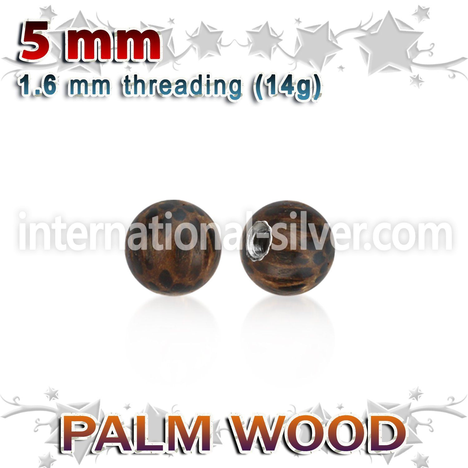 plball5 loose body jewelry parts organic body jewelry 