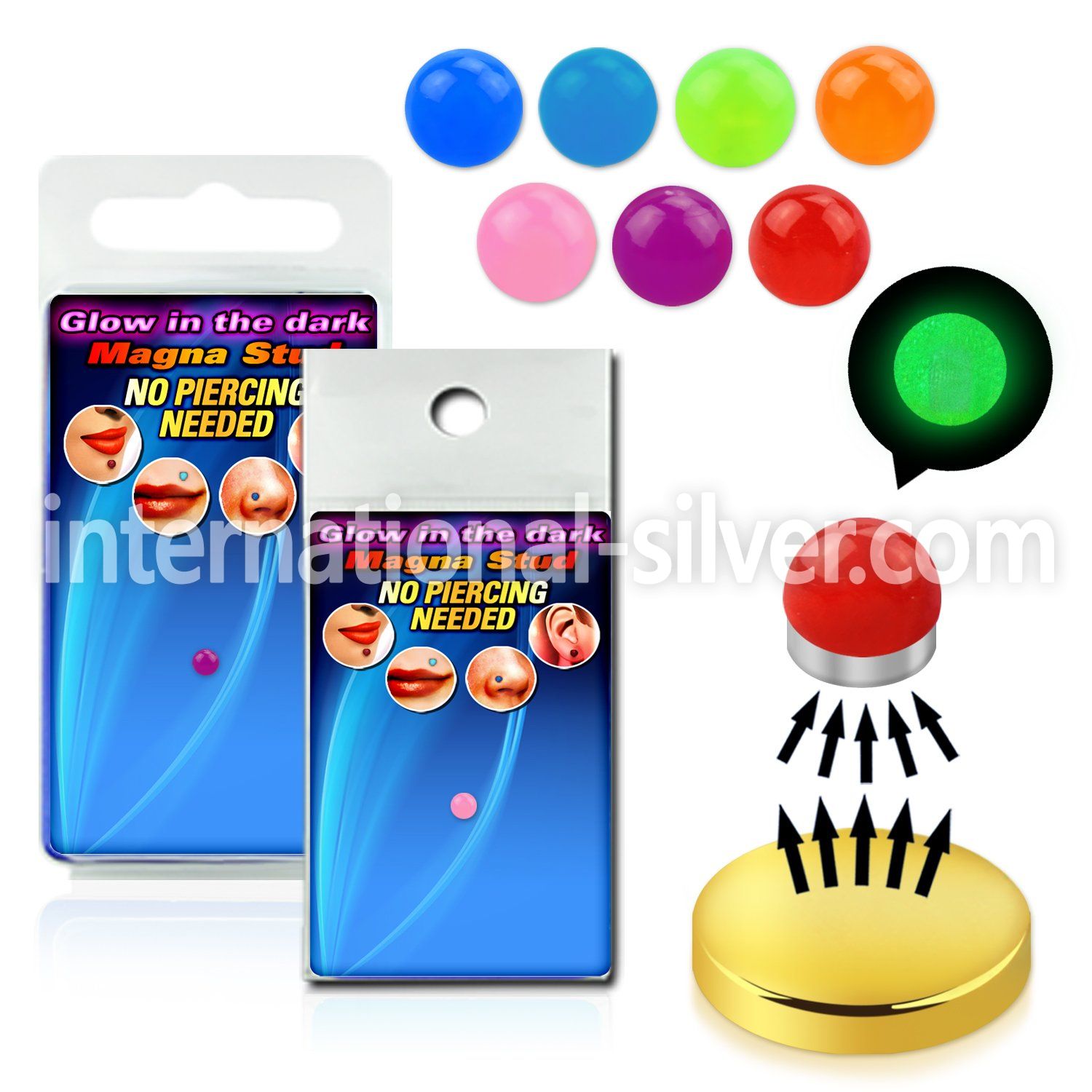 pmglb3 fake illusion body jewelry acrylic body jewelry nose