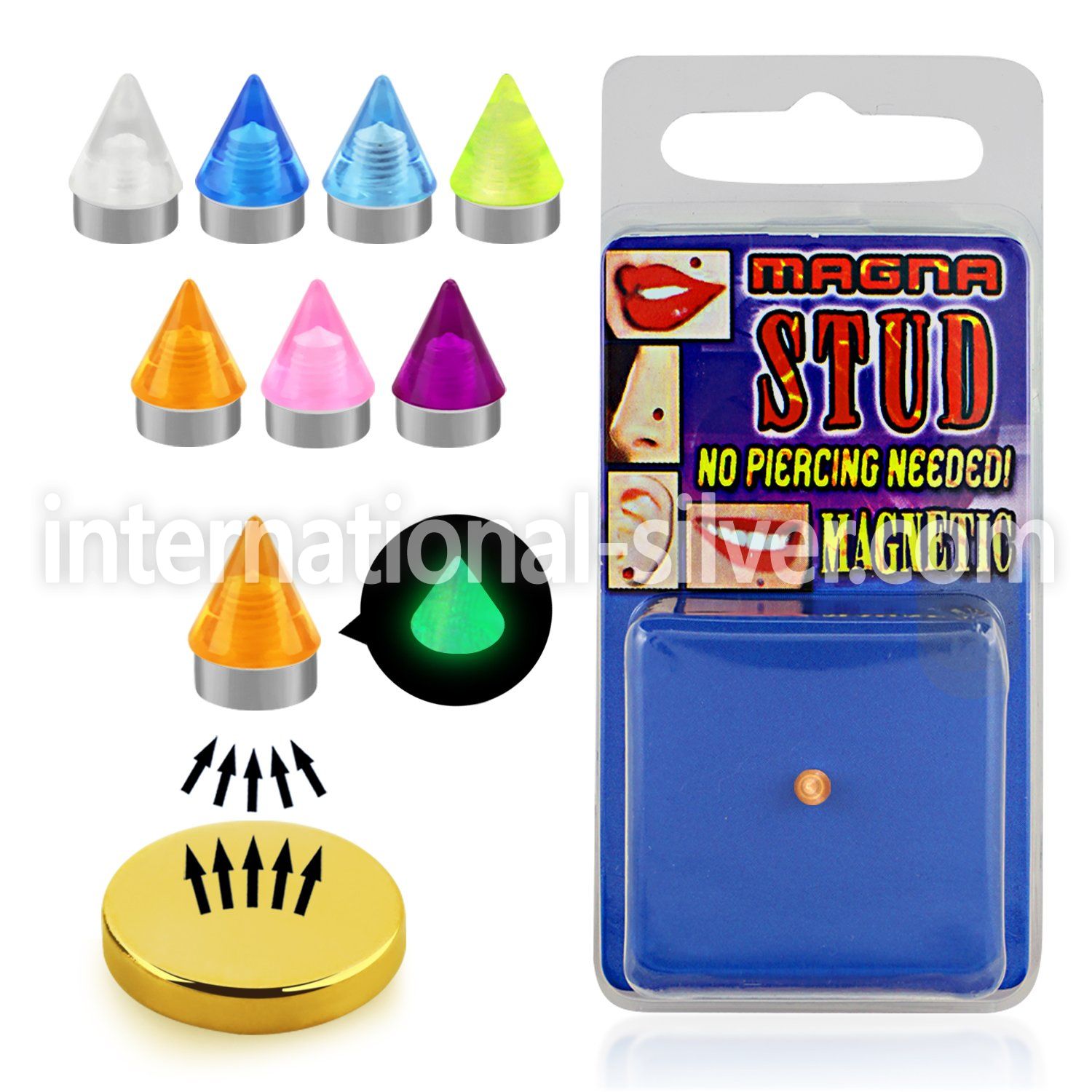 pmgln3 fake illusion body jewelry acrylic body jewelry nose