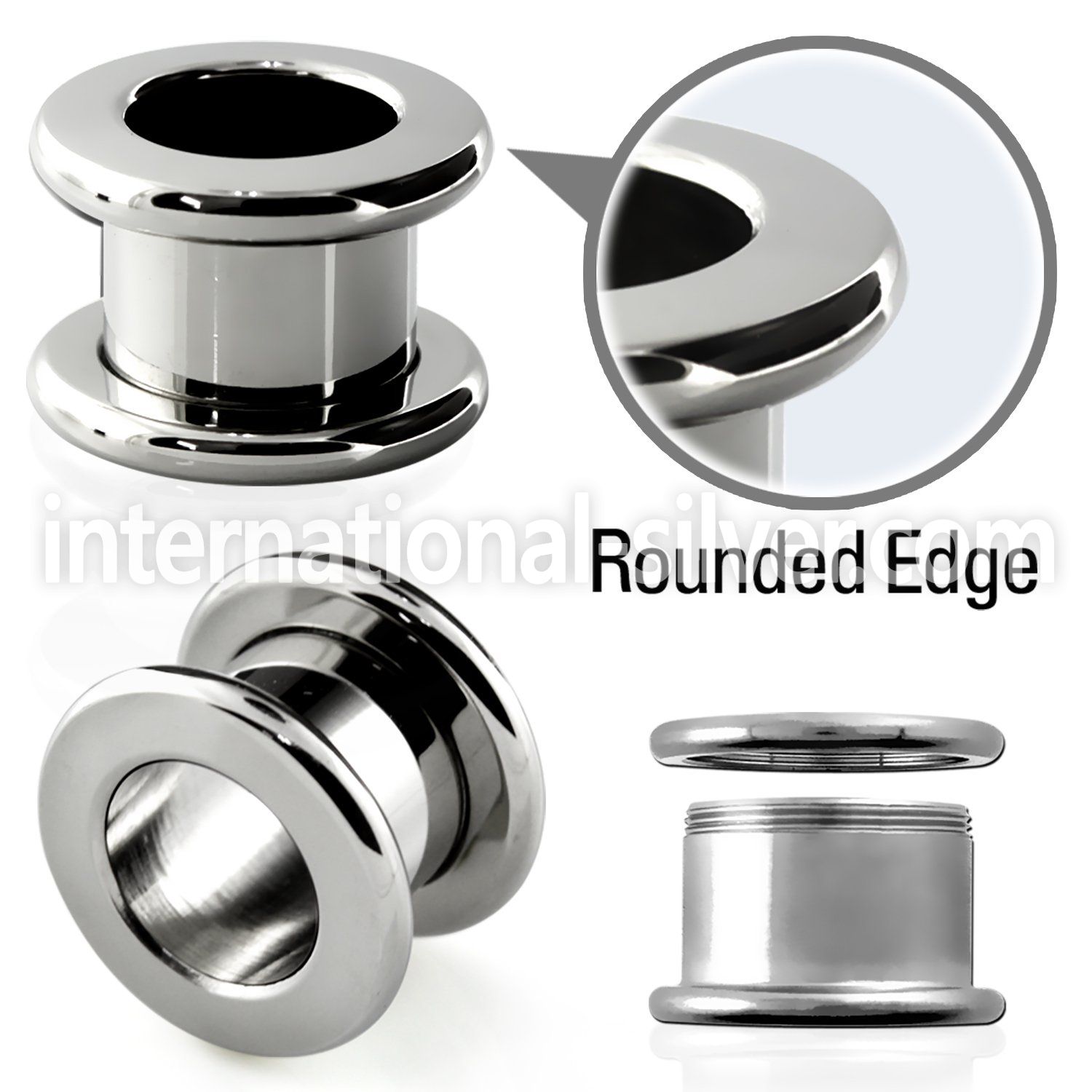 rfpg tunnels gauges surgical steel 316l ear lobe