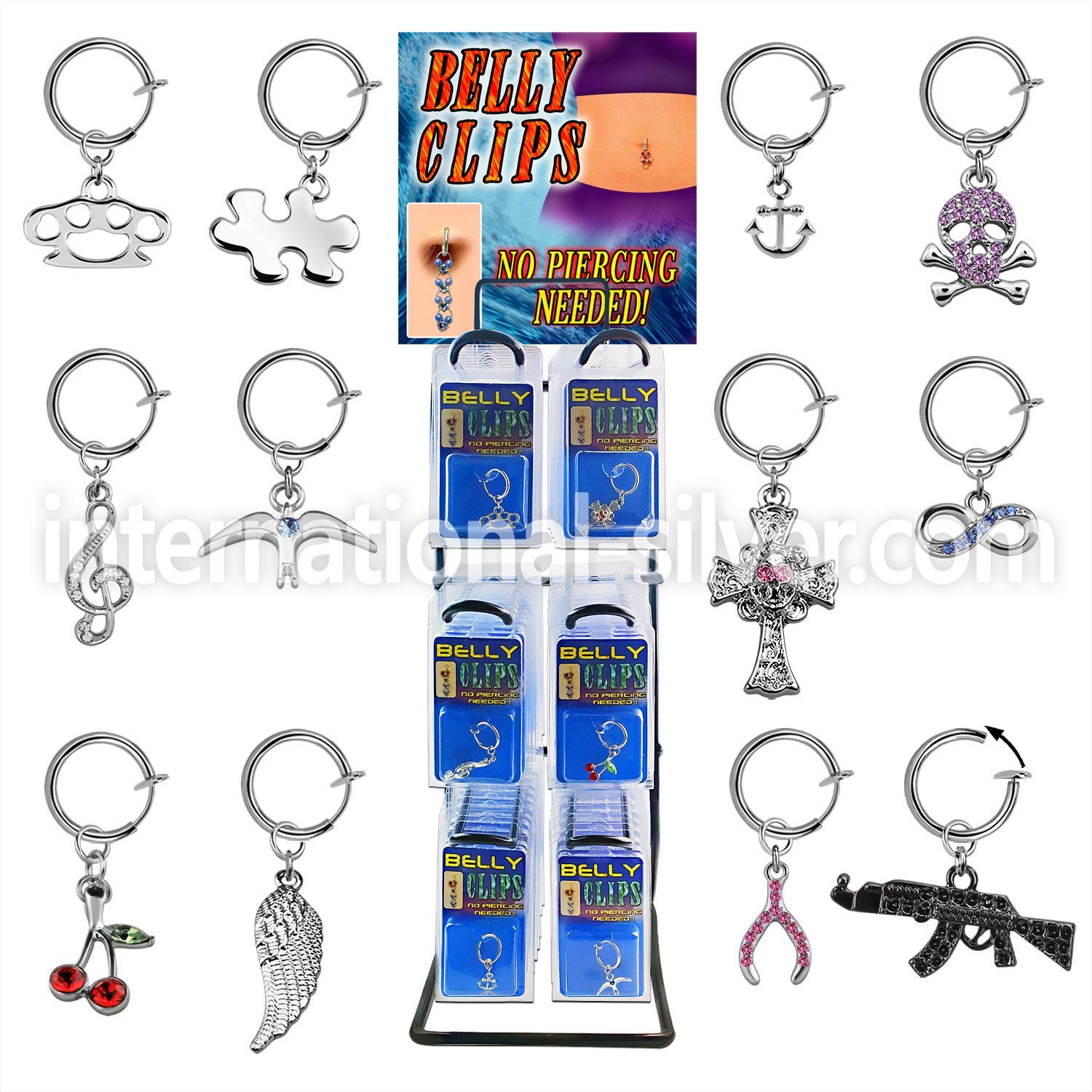 rkblcp2 fake illusion body jewelry others belly button