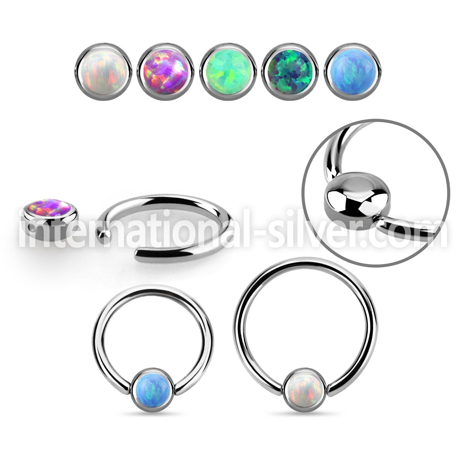 rocr4 925 silver ball closure rings belly ear othersear lobe ear otherseyebrow helix intim septum tragus piercing