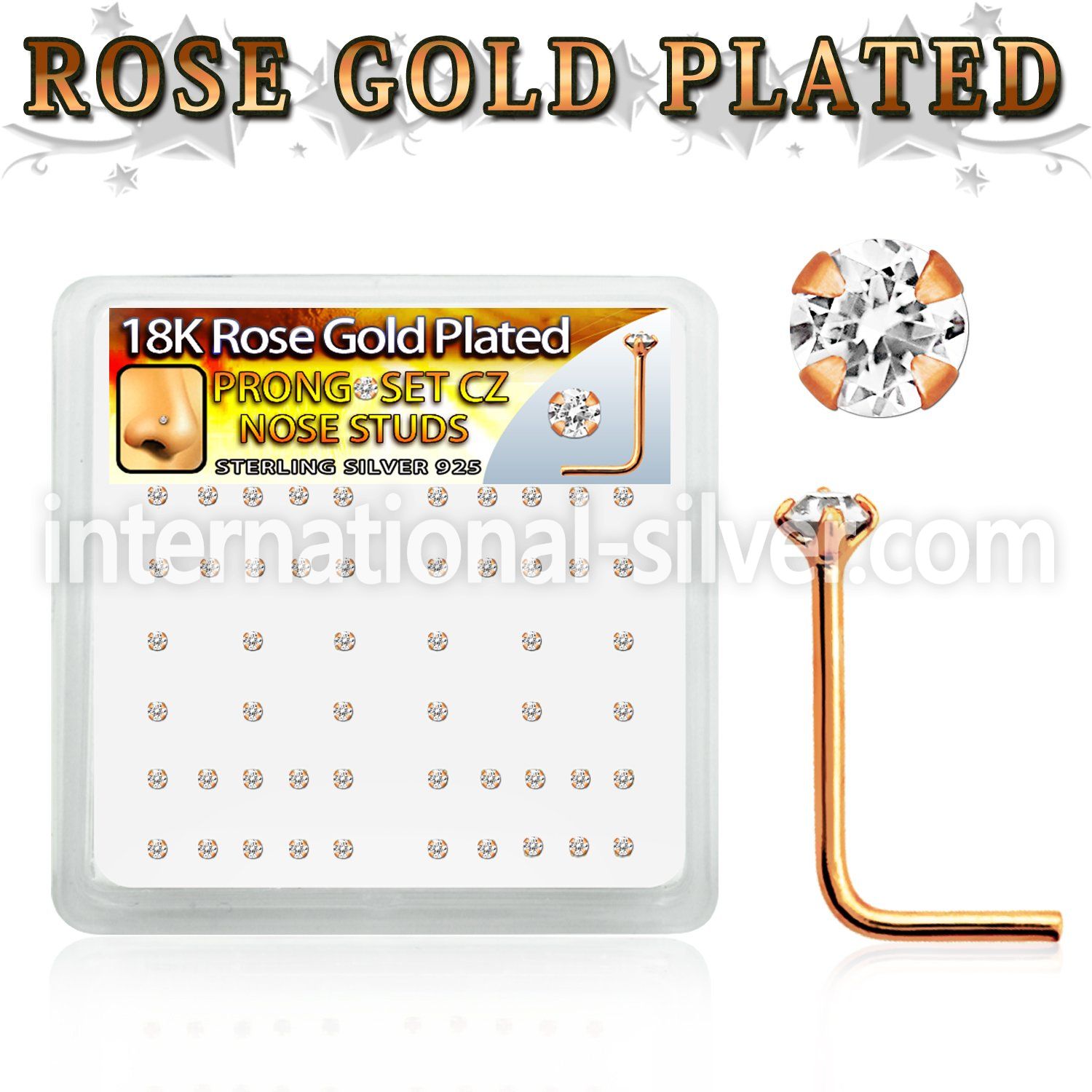 rsnszbc l shape nose studs silver 925 nose