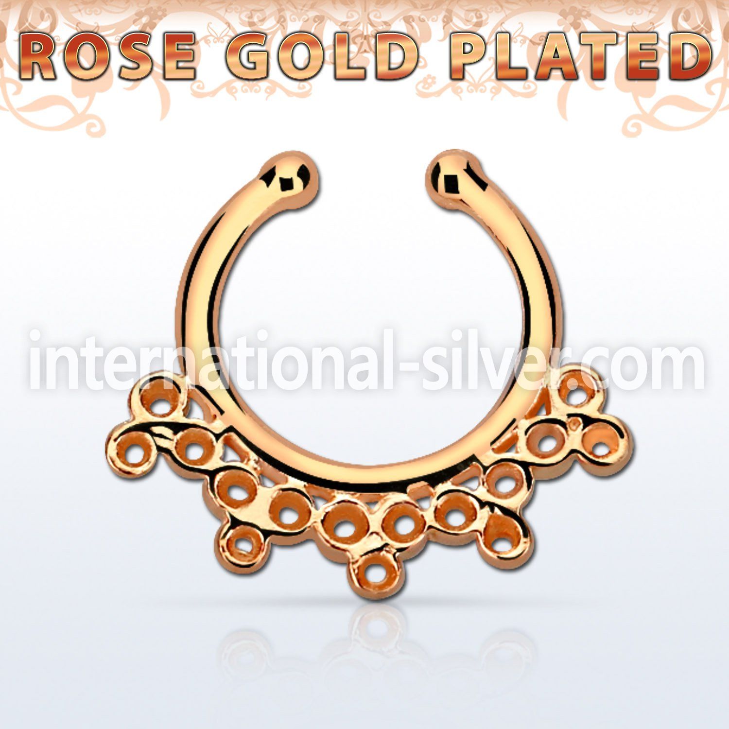 rssepd5 fake illusion body jewelry silver 925 septum