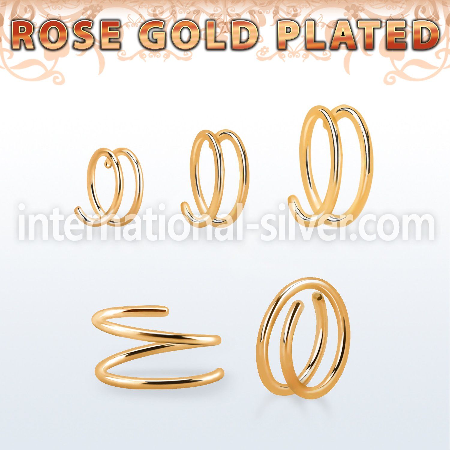 rsspr20 925 silver nose hoops nose  piercing
