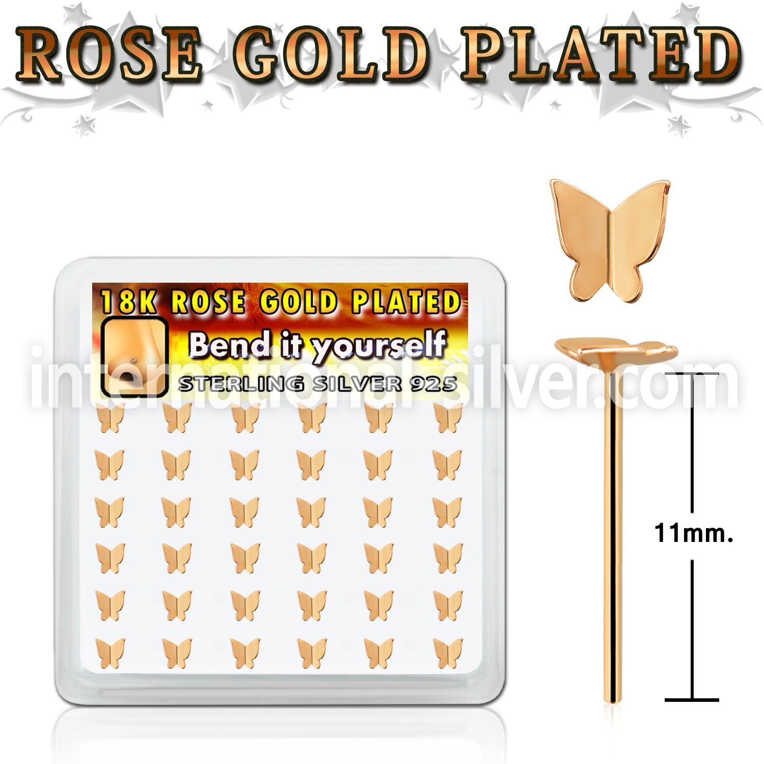 rsybtf36 925 silver bend it yourself nose studs nose piercing