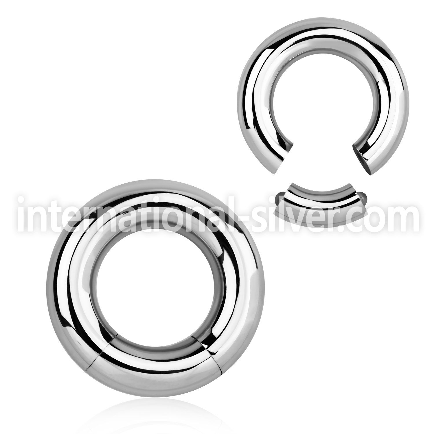 seg2 seamless segment rings surgical steel 316l ear lobe