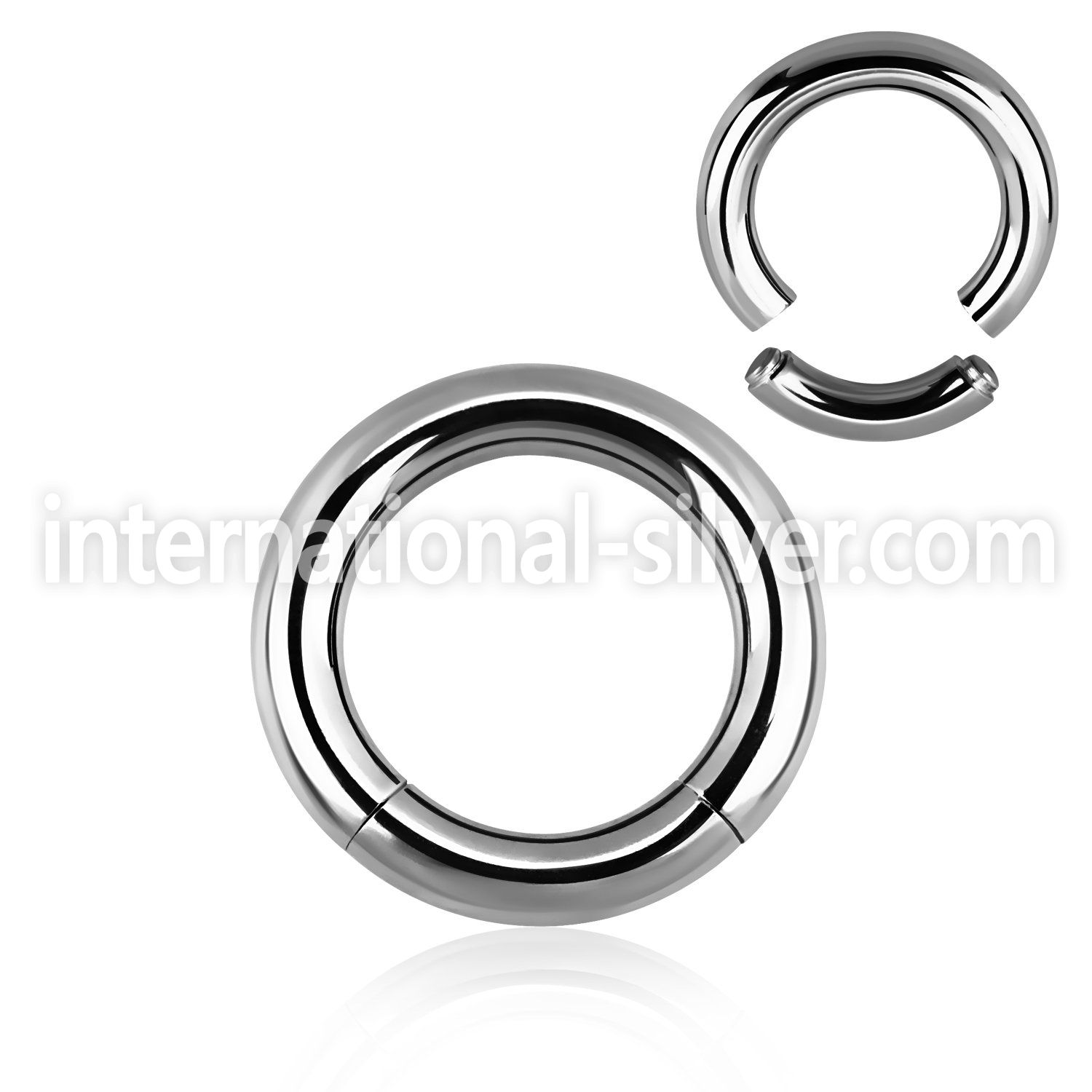 seg6 seamless segment rings surgical steel 316l ear lobe