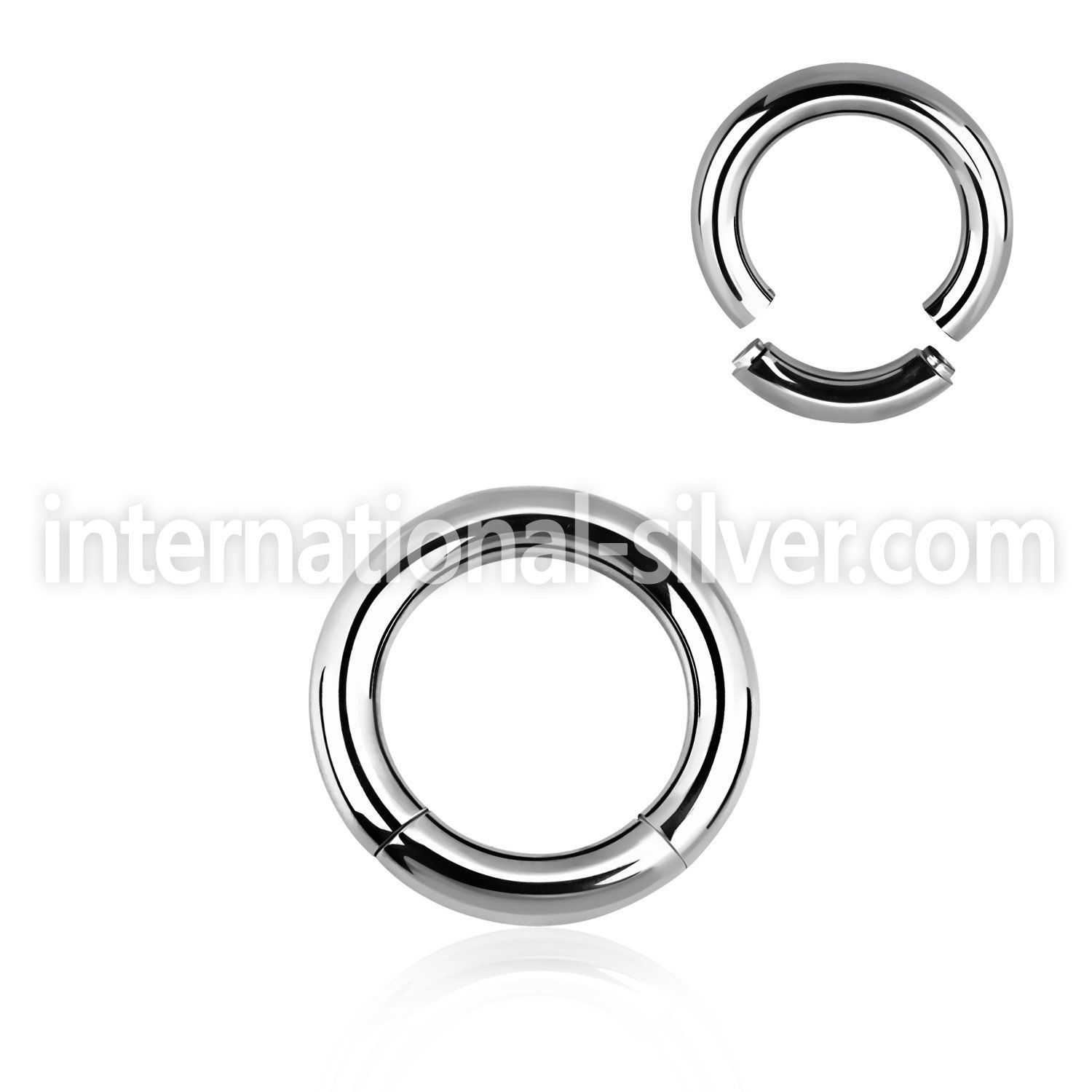 seg8 seamless segment rings surgical steel 316l ear lobe