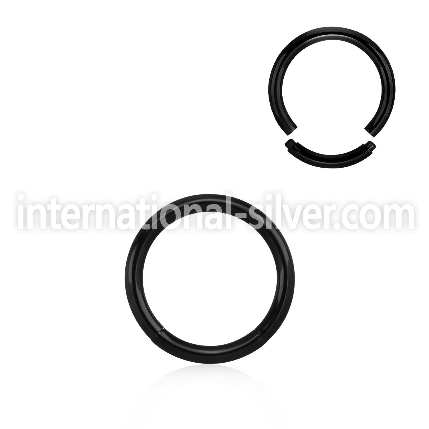 segt12 seamless segment rings anodized surgical steel 316l ear lobe