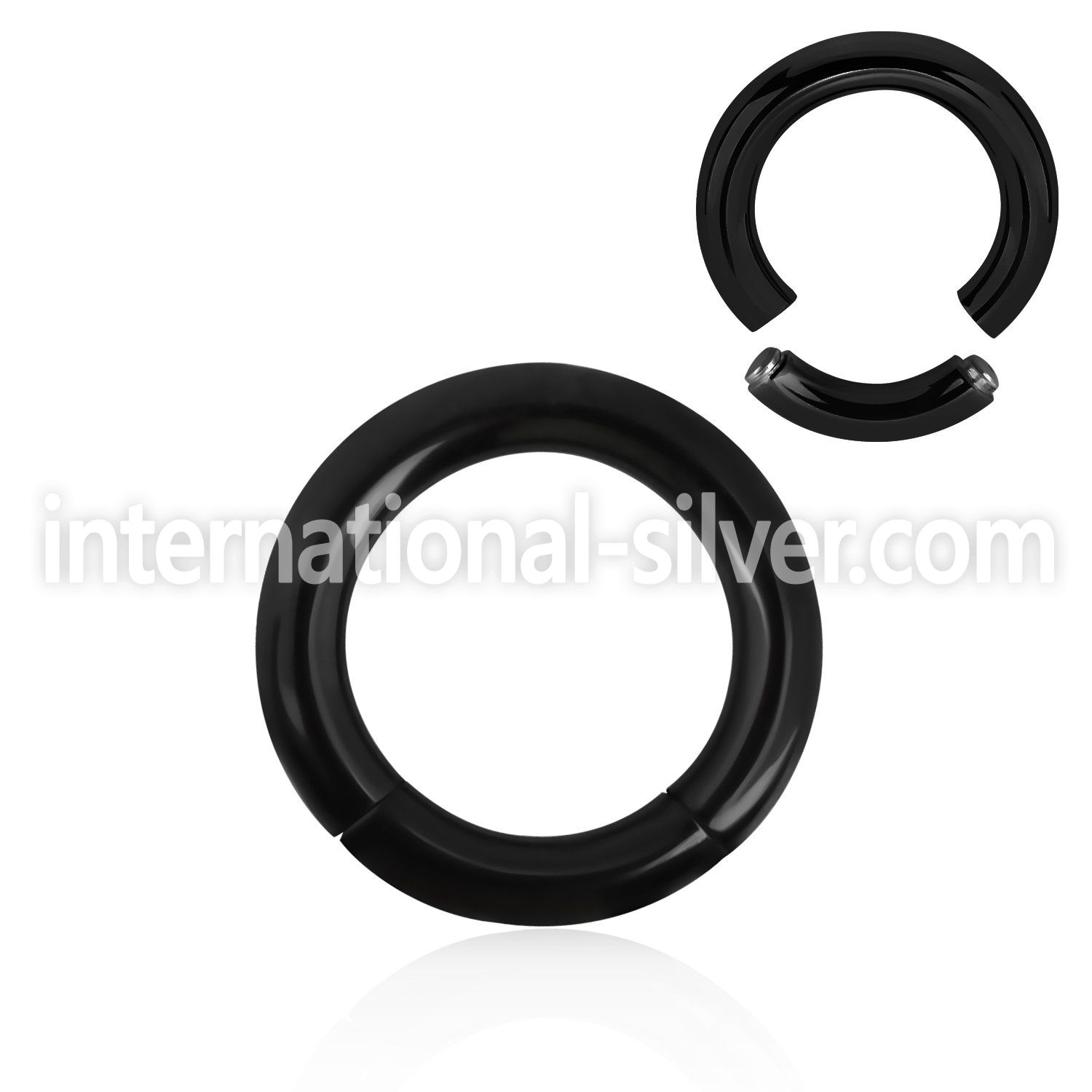 segt6 seamless segment rings anodized surgical steel 316l ear lobe