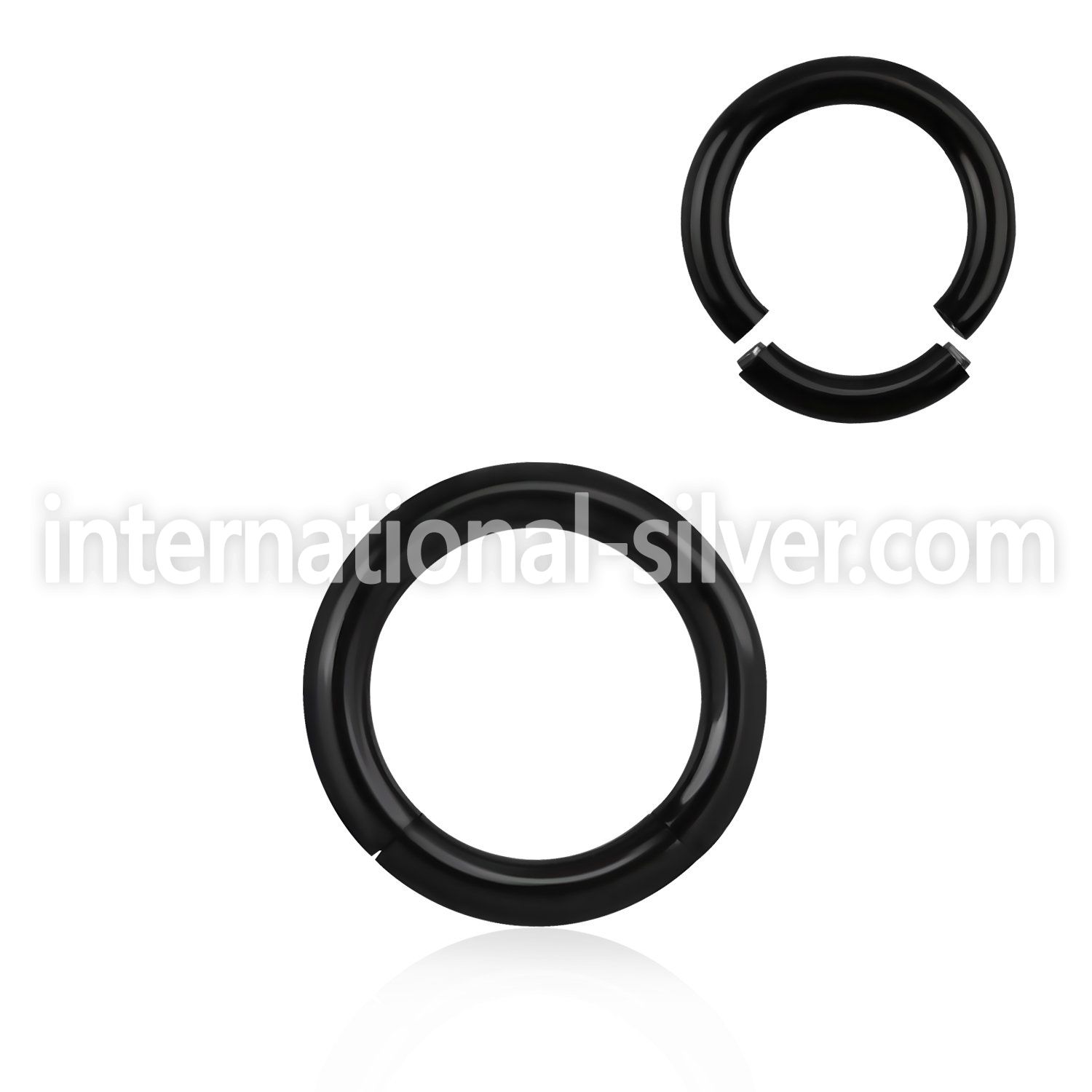 segt8 seamless segment rings anodized surgical steel 316l ear lobe