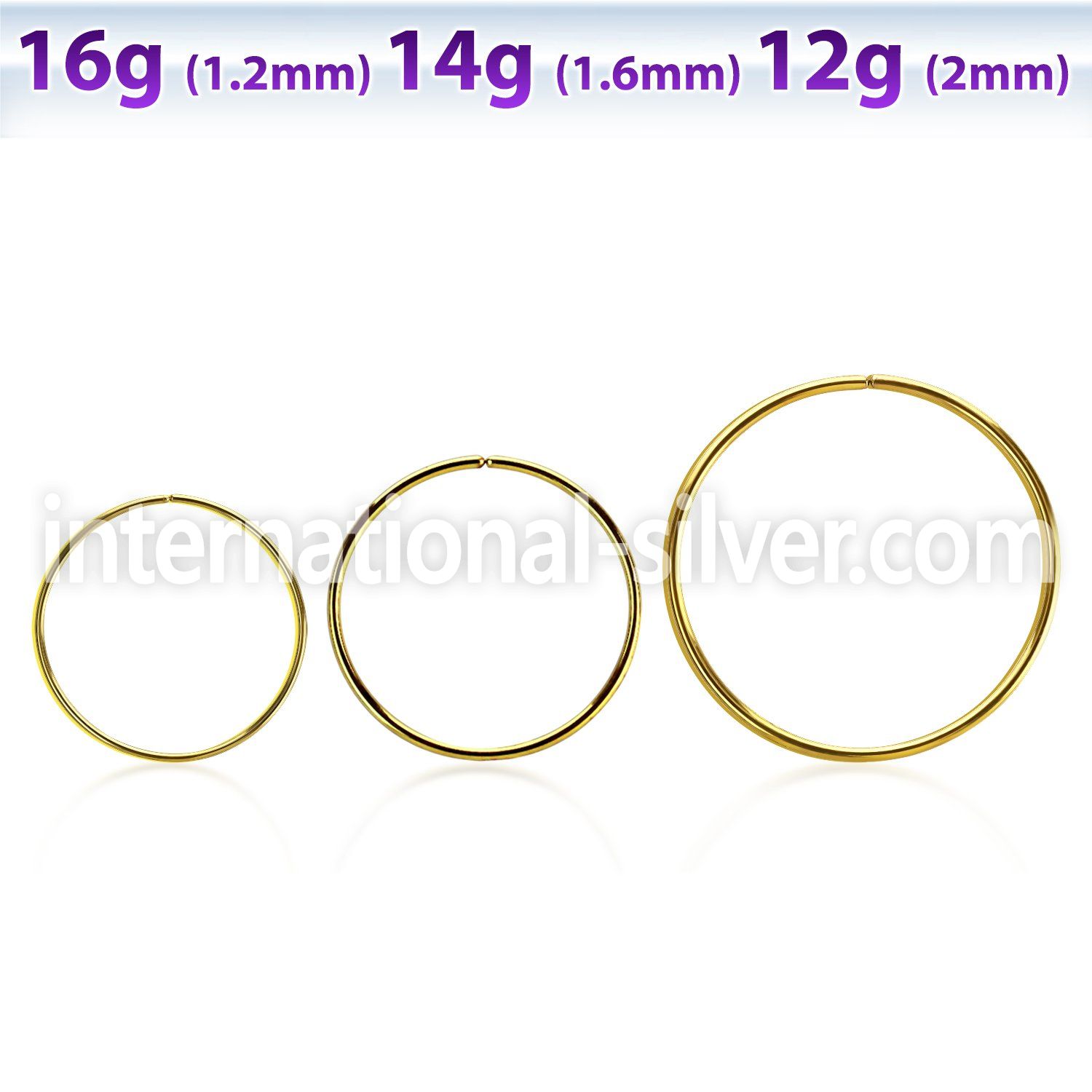 sellg gold pvd plated surgical steel xl sized seamless ring