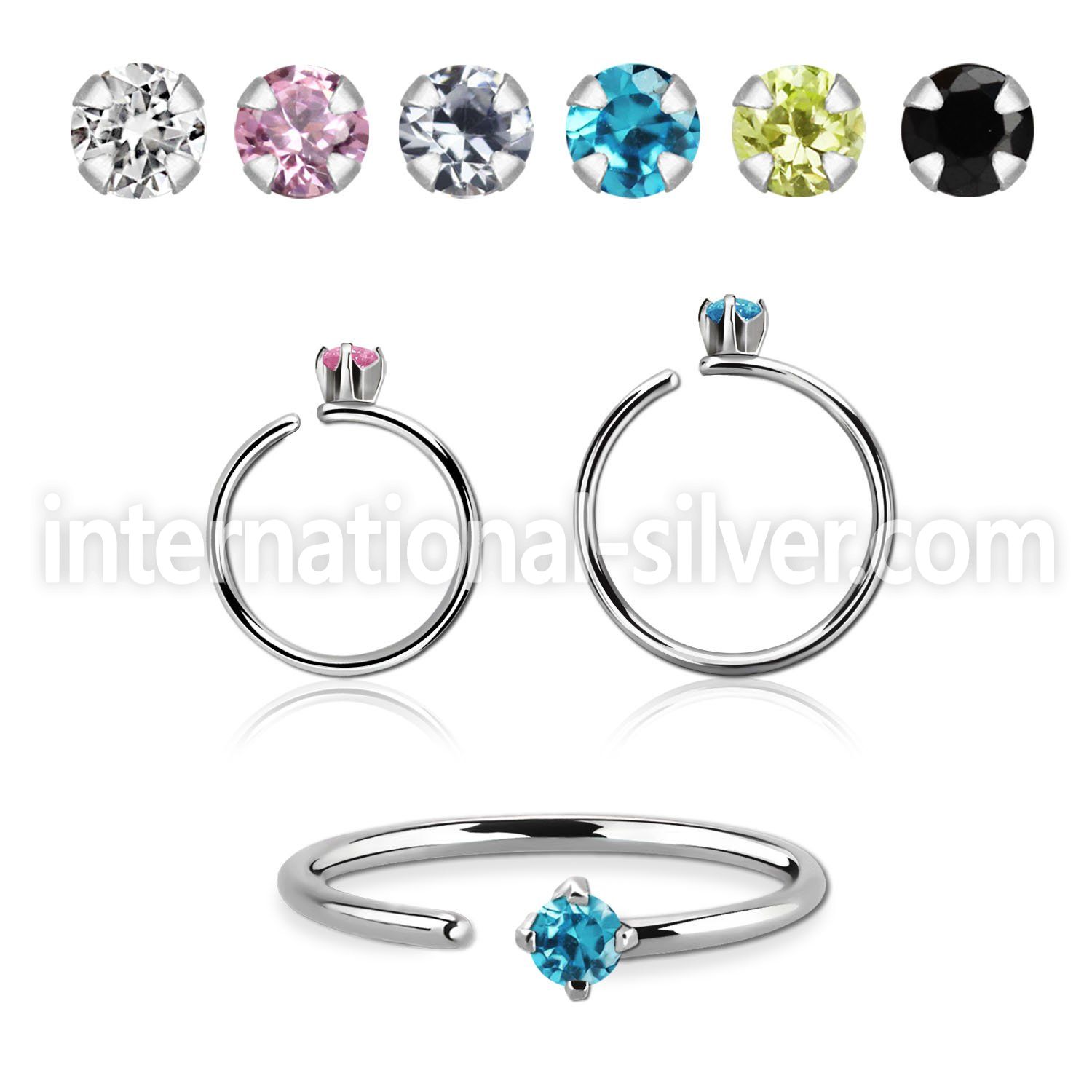 selz20 surgical steel seamless and segment rings nose  piercing