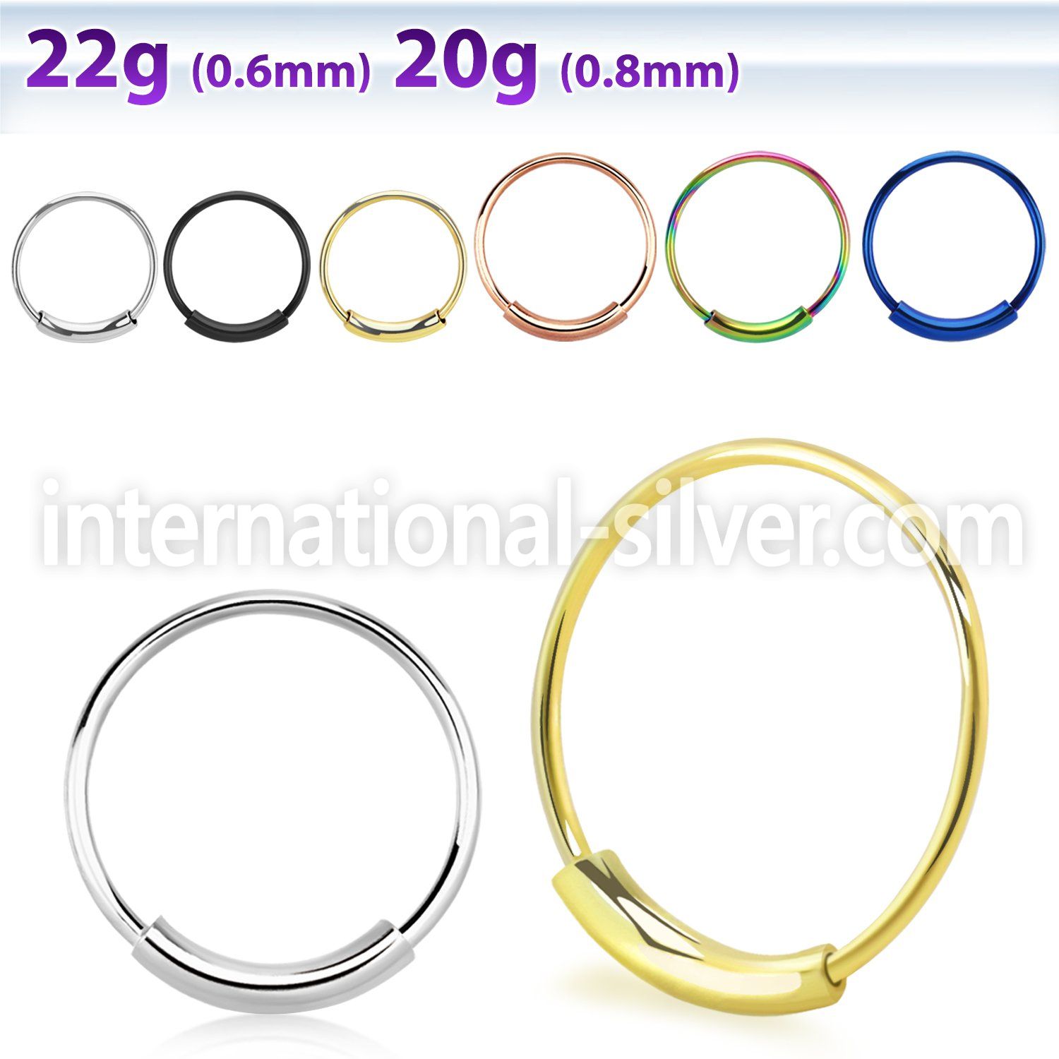 send surgical steel endless nose ring hoop