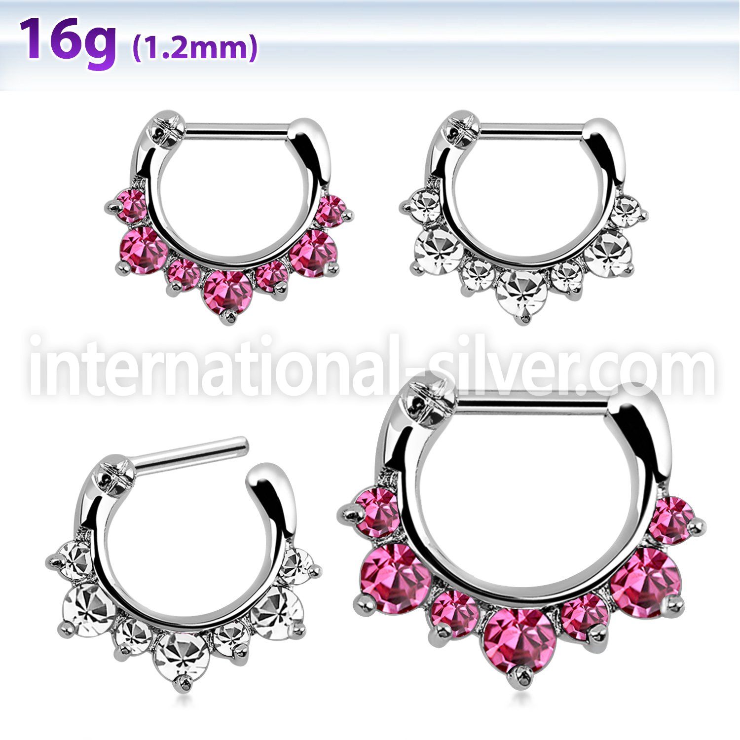 seph16 straight barbells surgical steel 316l septum