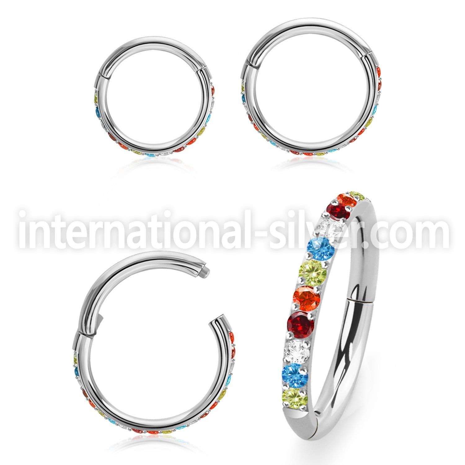 sgsh10rb steel hinged segment hoop 16g outward facing cnc