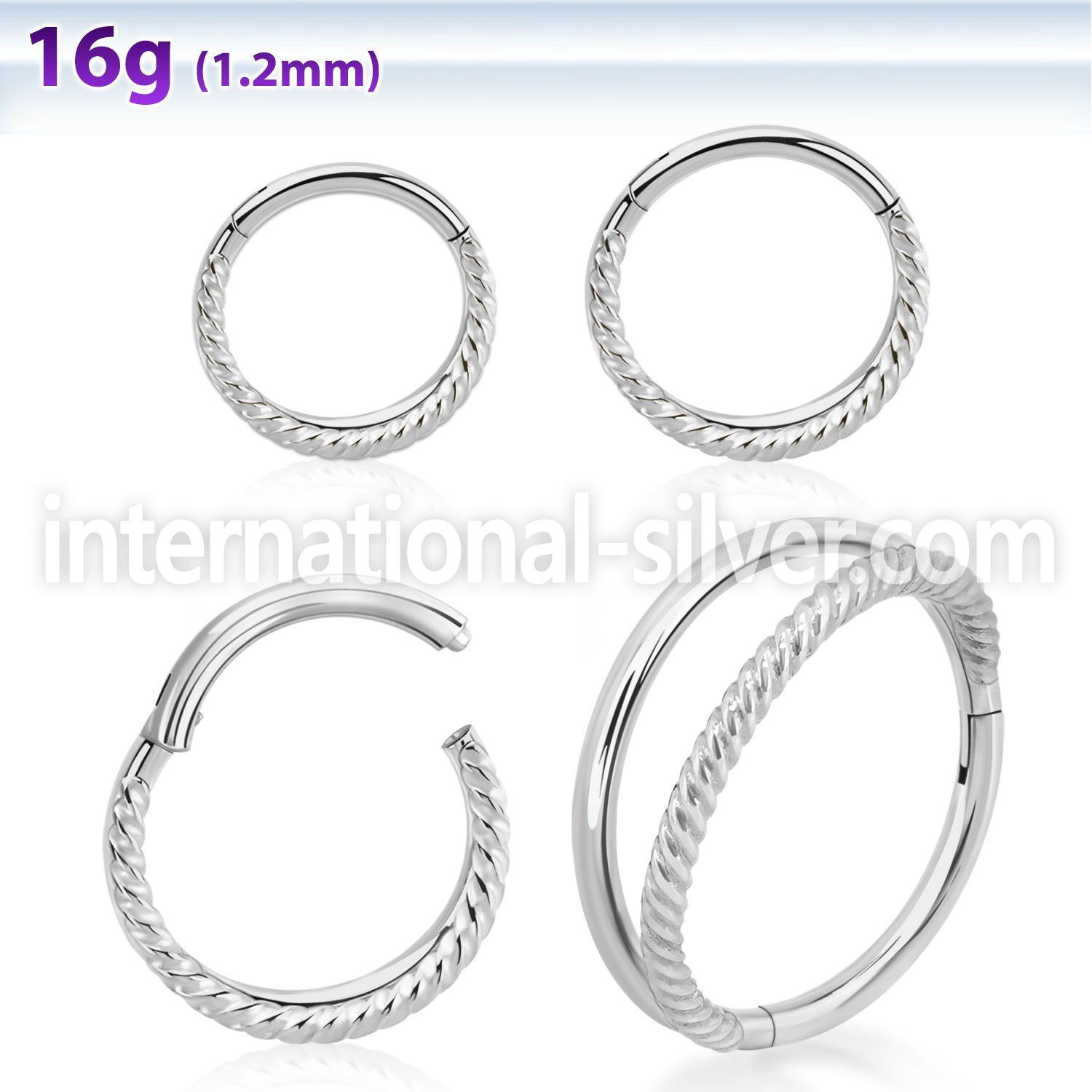 sgsh12 surgical steel hinged segment hoop twisted wire