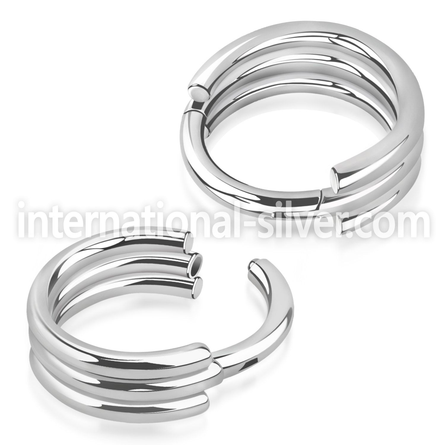 sgsh6 surgical steel hinged segment hoop triple