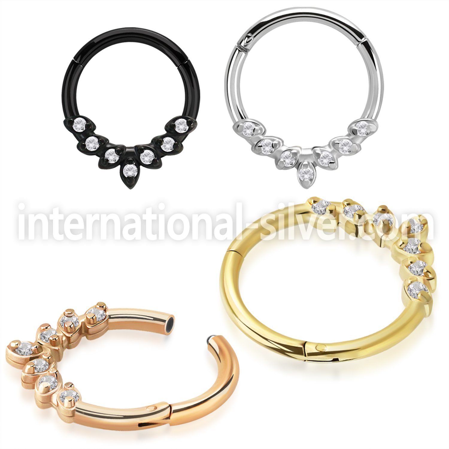 sgtsh30 pvd plating steel hinged segment hoop leaves cnc cz