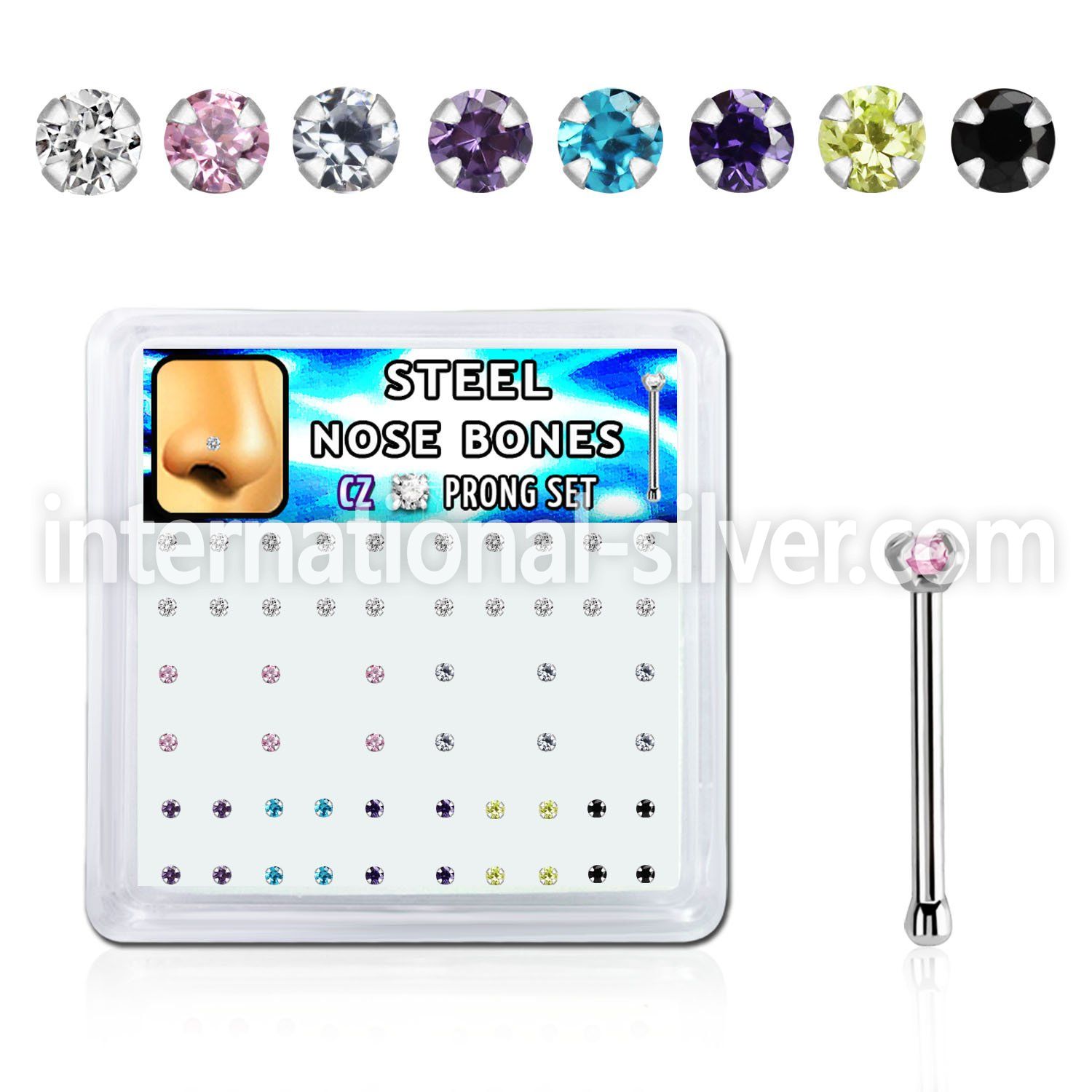 snbz15xm surgical steel nose bones nose  piercing
