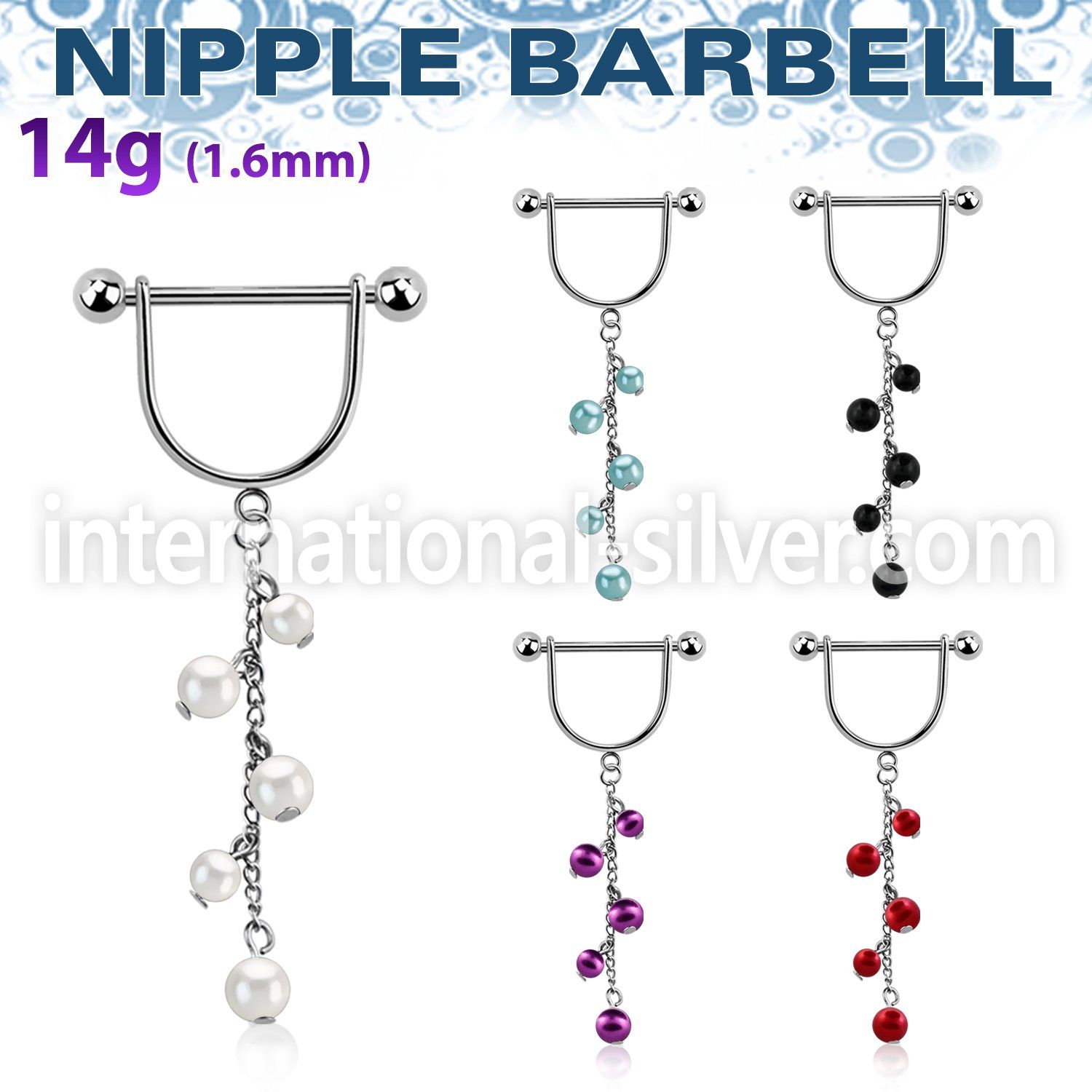 snpod11 straight barbells surgical steel 316l nipple