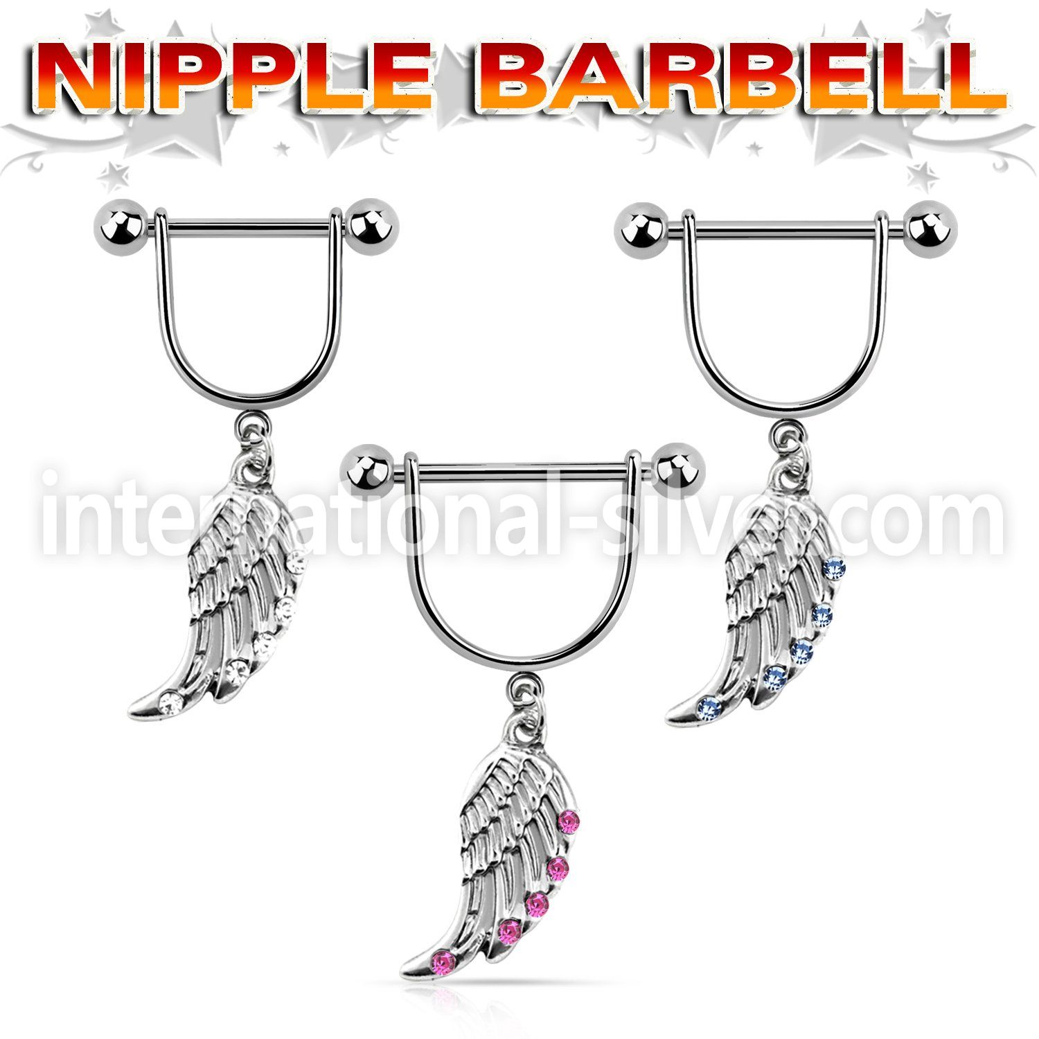 snpod17 straight barbells surgical steel 316l nipple