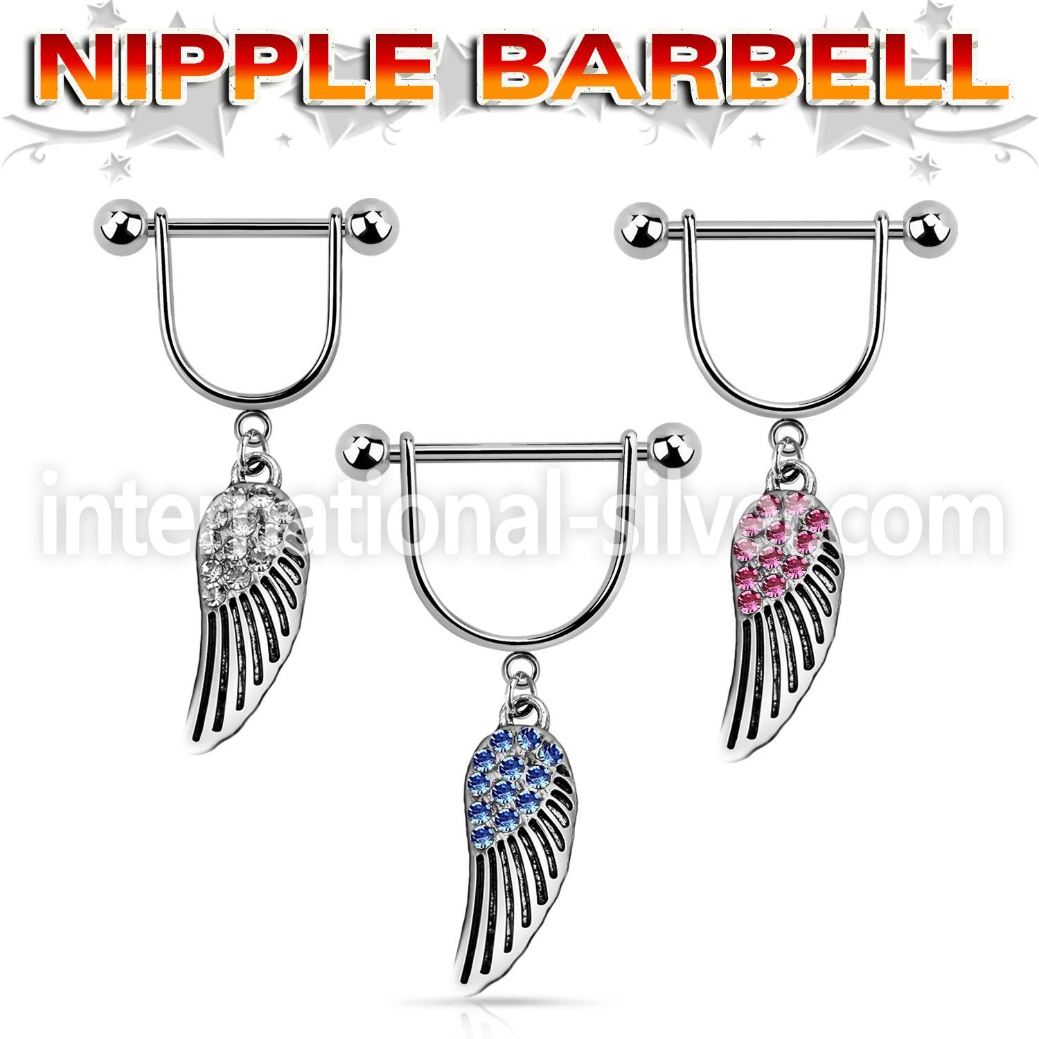 snpod18 straight barbells surgical steel 316l nipple