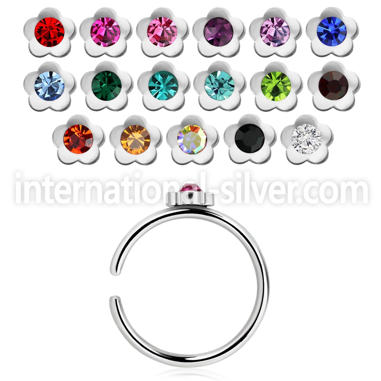 snr1 fake illusion hoops surgical steel 316l nose