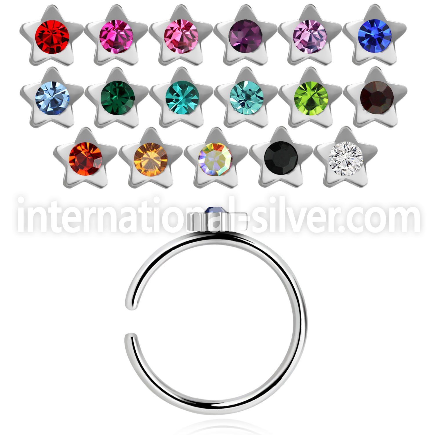 snr4 fake illusion hoops surgical steel 316l nose