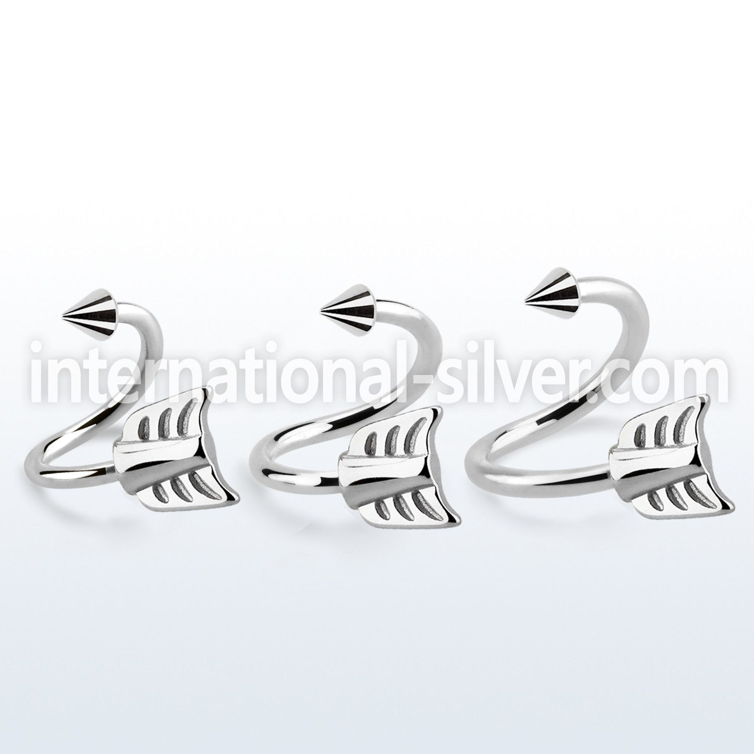 sp16aw spirals twisters surgical steel 316l eyebrow