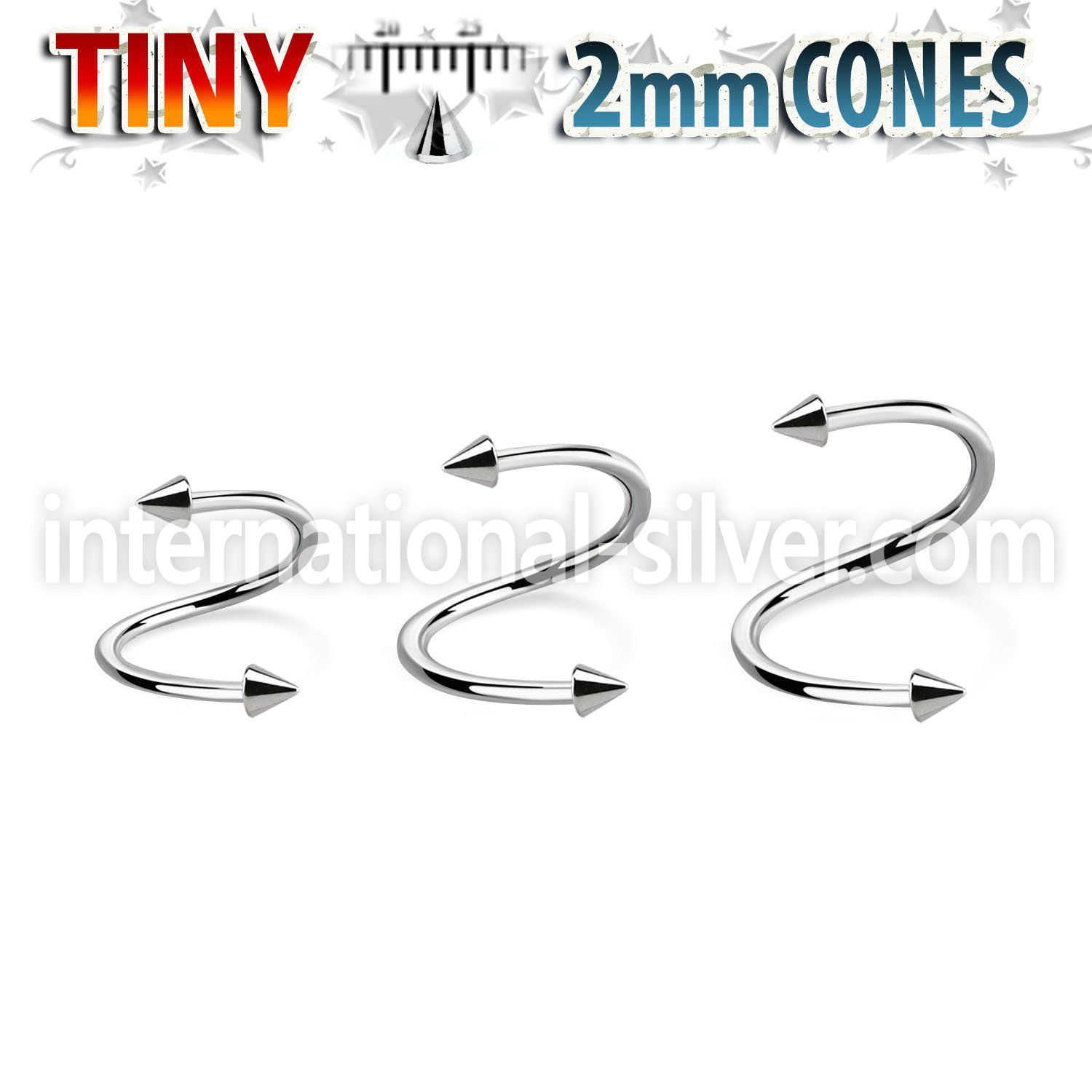 specn2 spirals twisters surgical steel 316l eyebrow