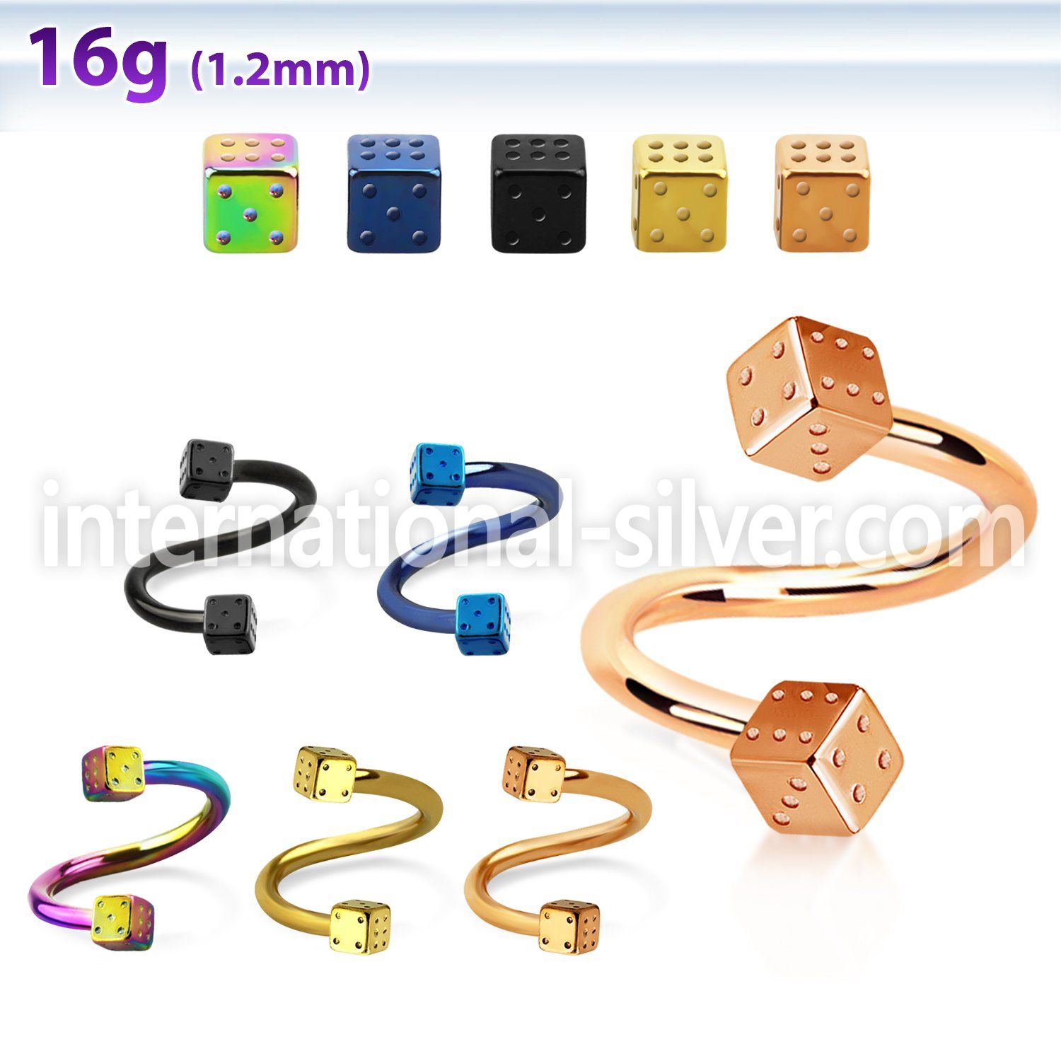 spetdi spirals twisters anodized surgical steel 316l eyebrow