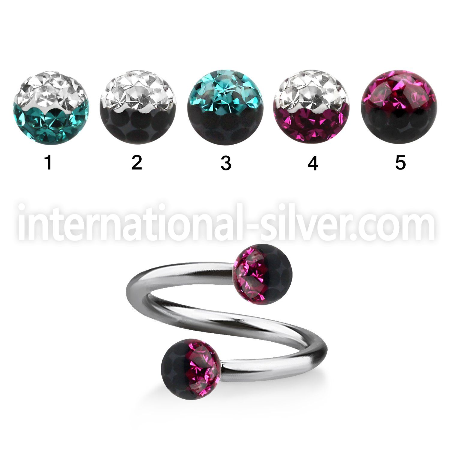 spfr5e spirals twisters surgical steel 316l eyebrow