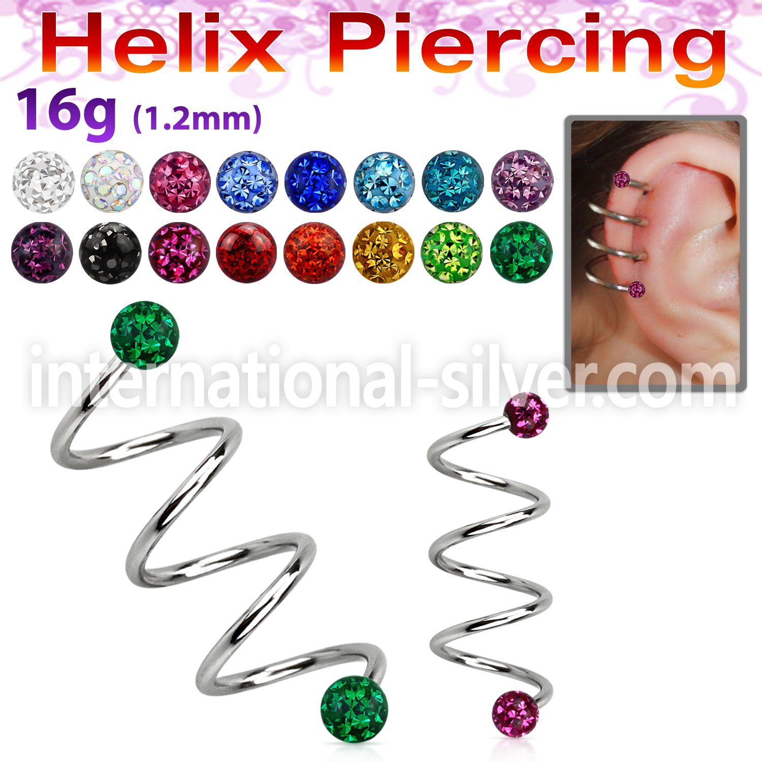 sphefr spirals twisters surgical steel 316l helix