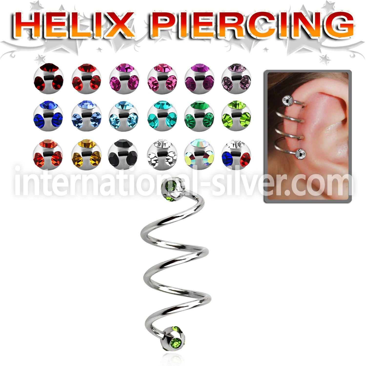 sphemj spirals twisters surgical steel 316l helix