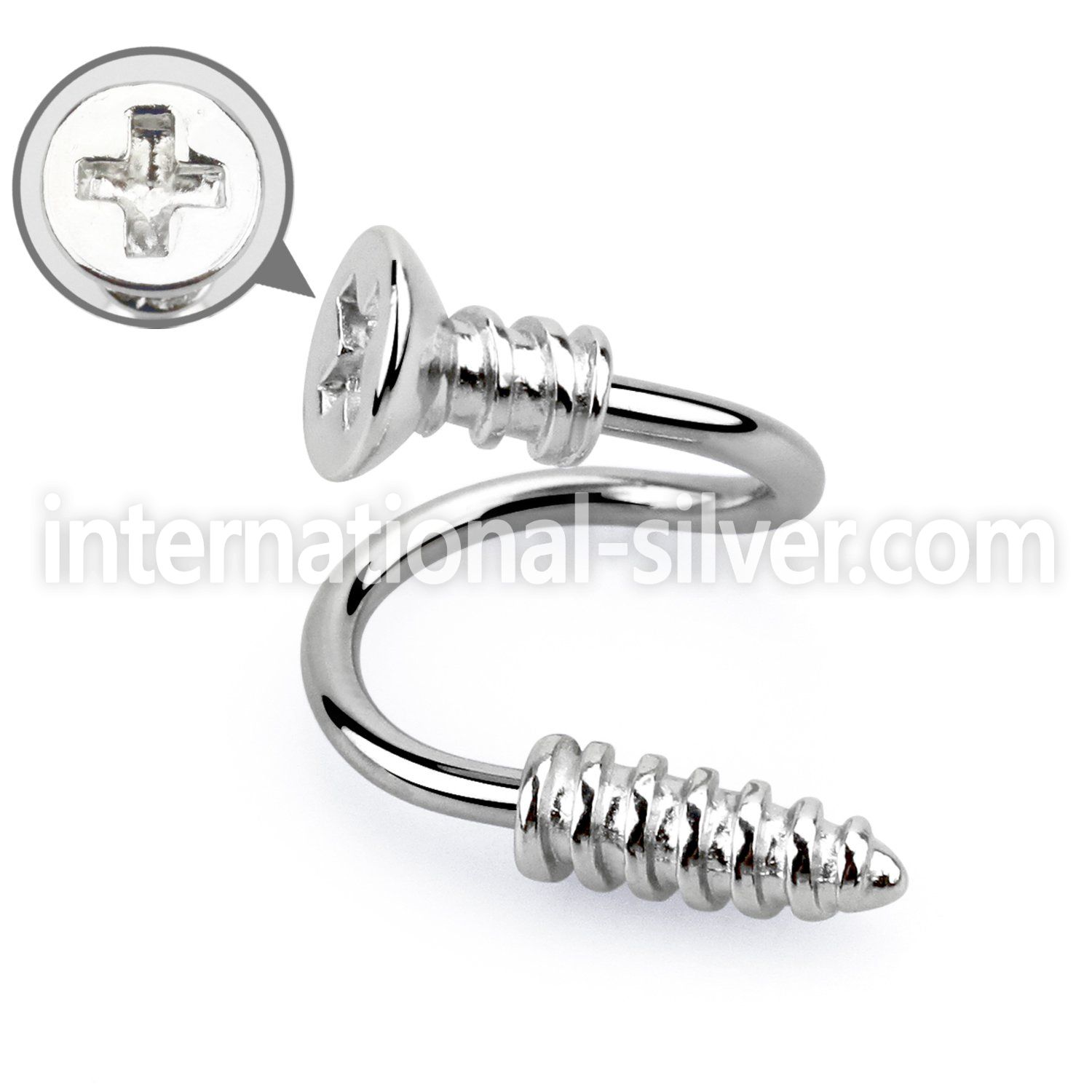 spscw spirals twisters surgical steel 316l labrets chin