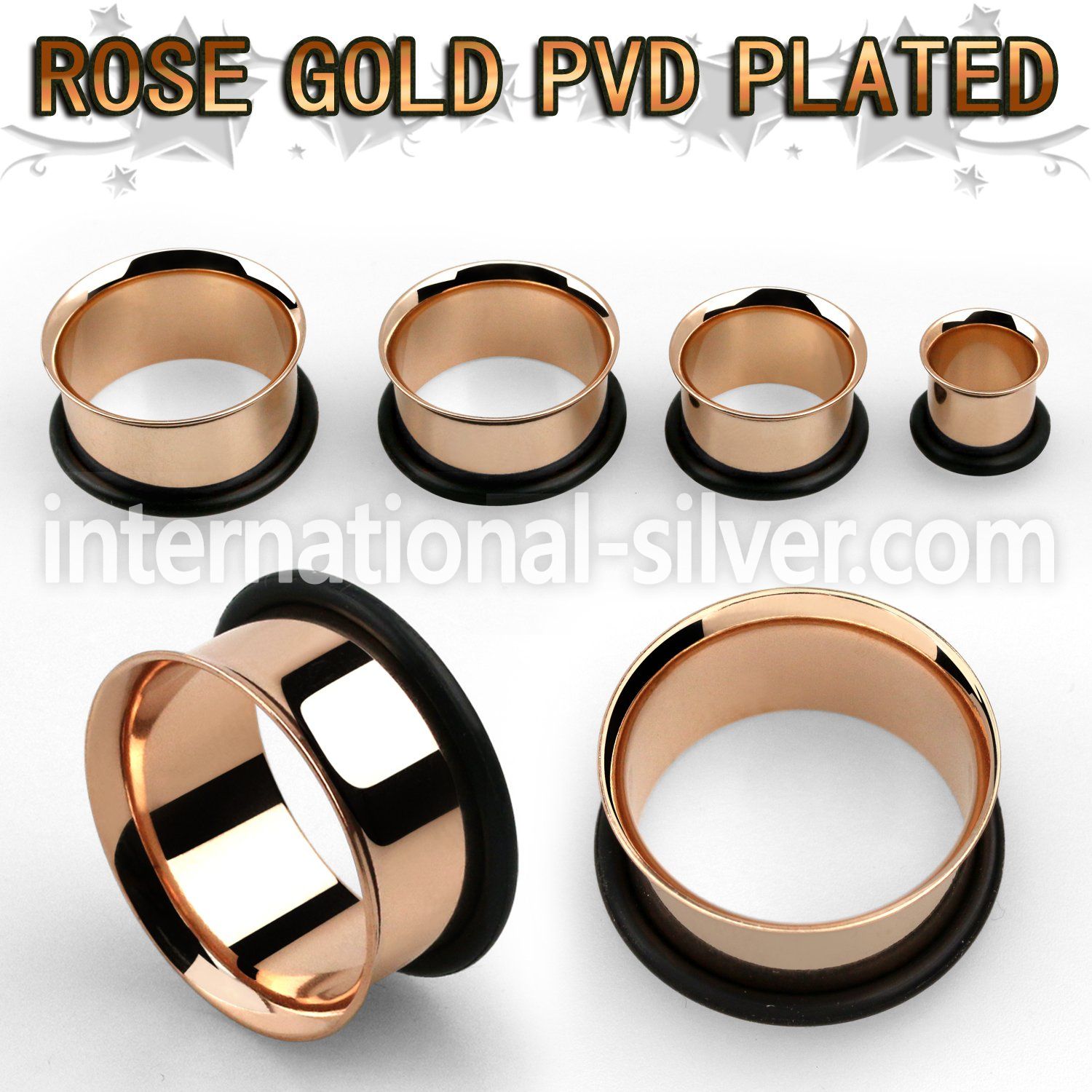 sttpg tunnels gauges anodized surgical steel 316l ear lobe