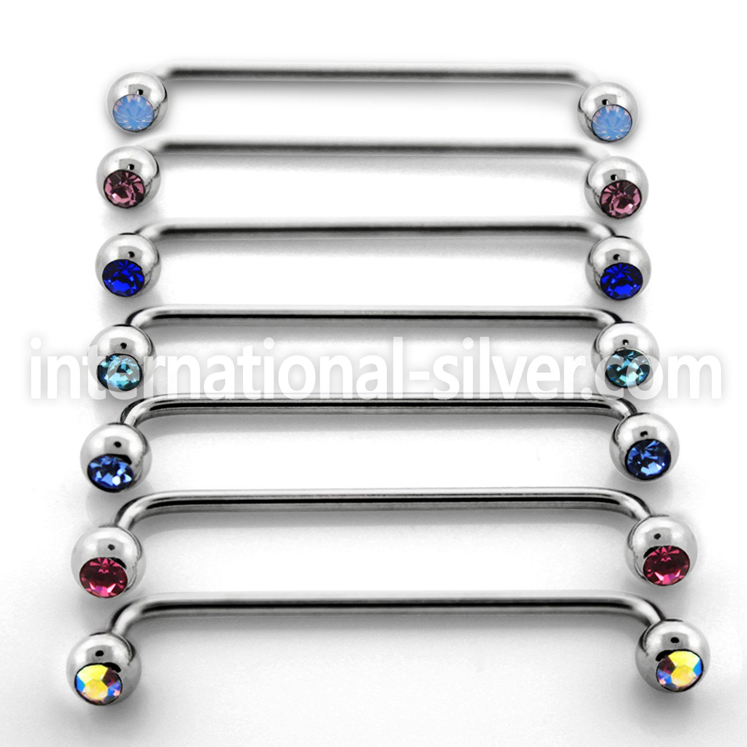 sub2c straight barbells surgical steel 316l surface piercings