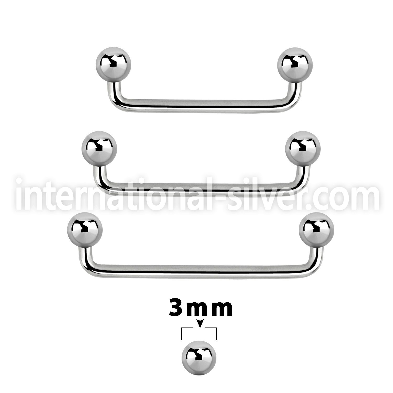 sudb3 surface piercing surgical steel 316l surface piercings